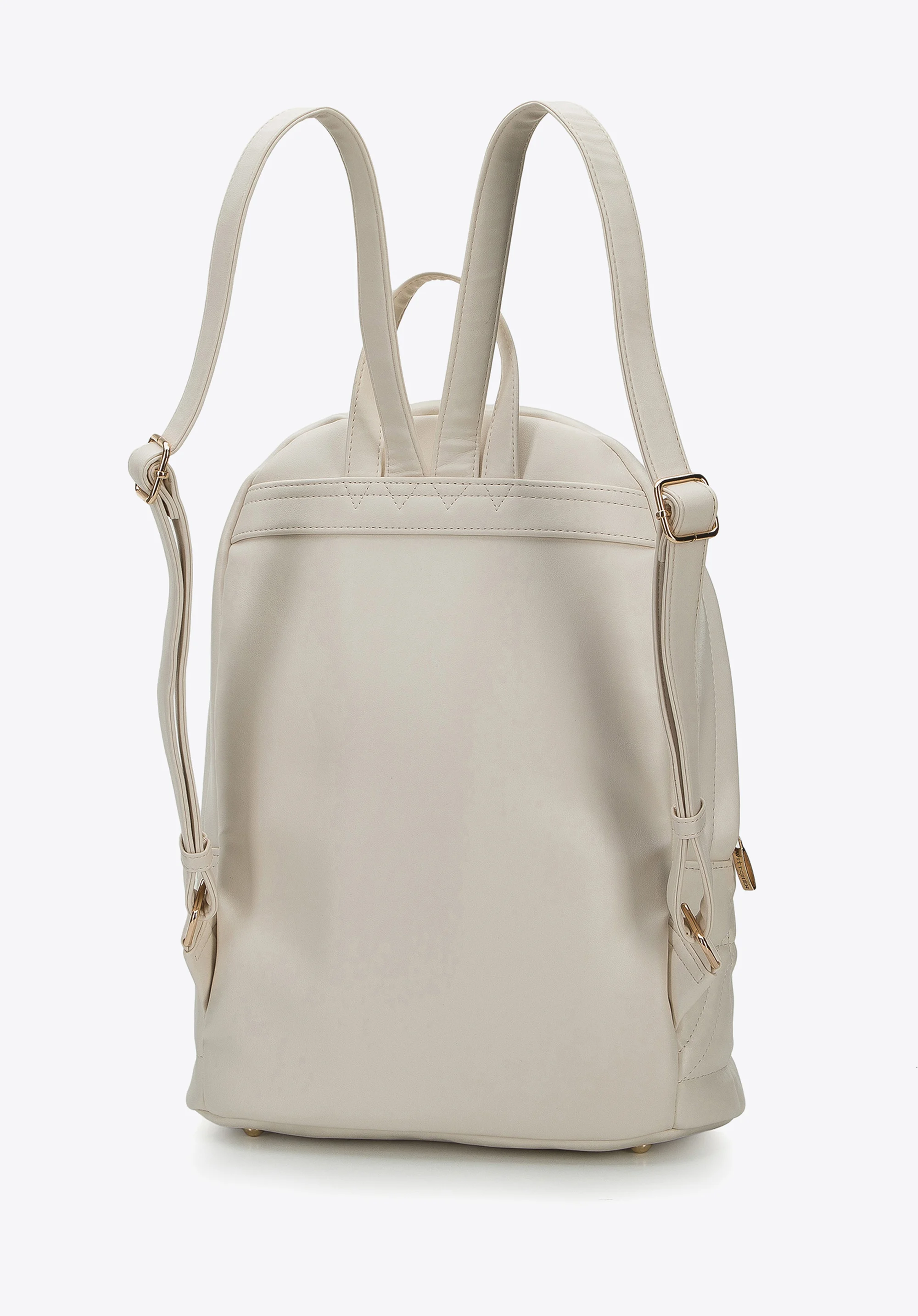 Damski plecak z pikowanej ekoskóry duży