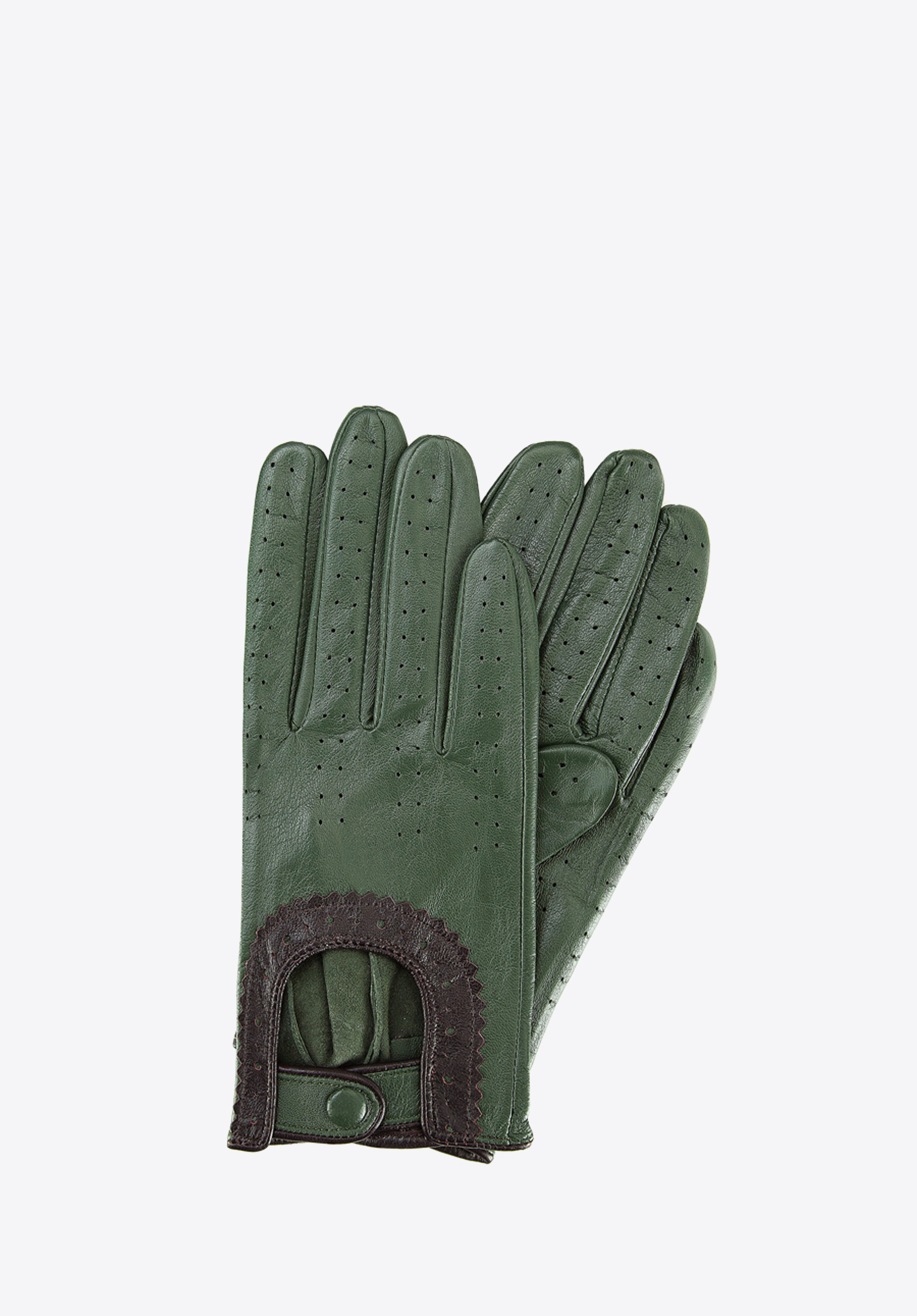 Damskie rękawiczki skórzane samochodowe