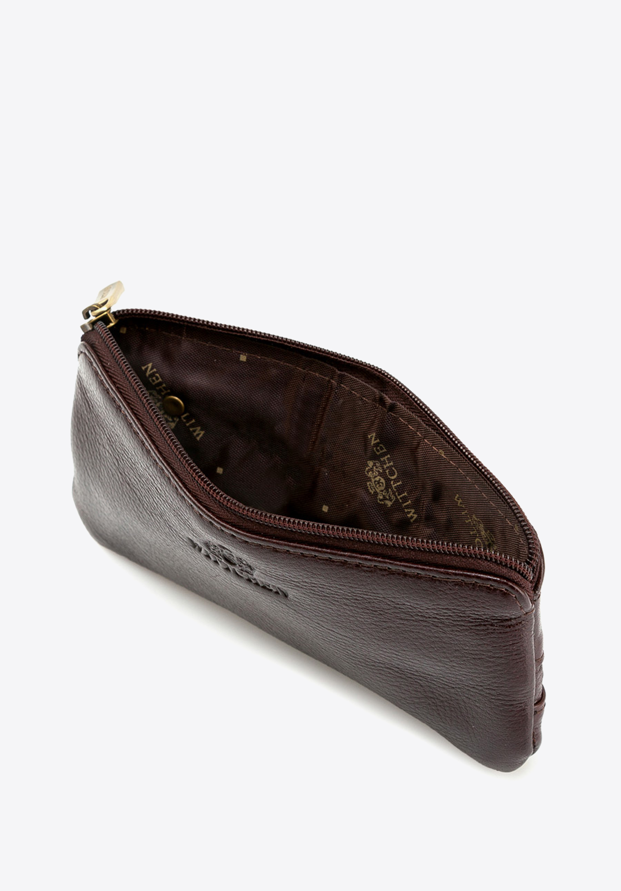 Etui na klucze skórzane z półotwartą kieszenią