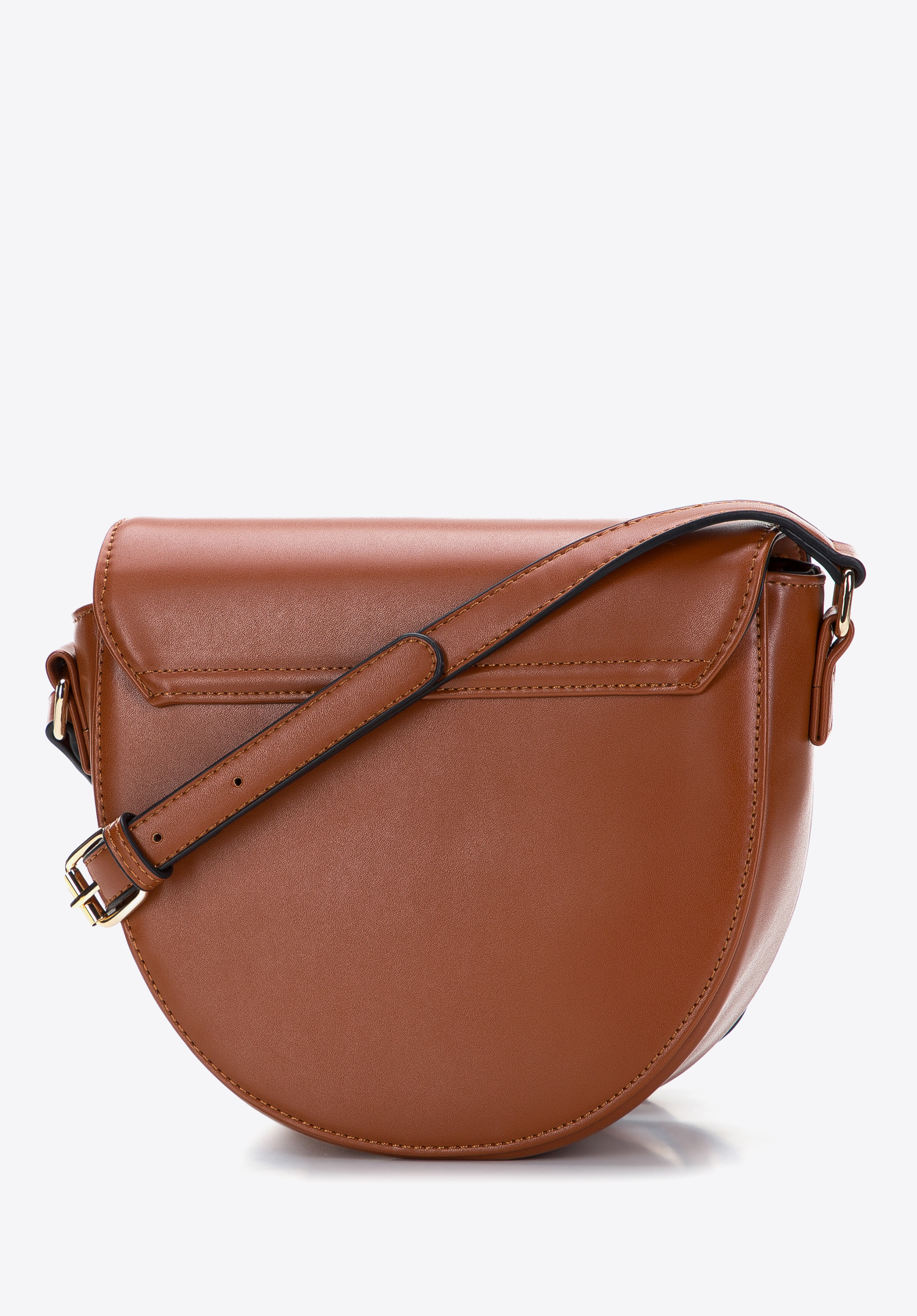 Damska listonoszka z ozdobną klamrą na klapie