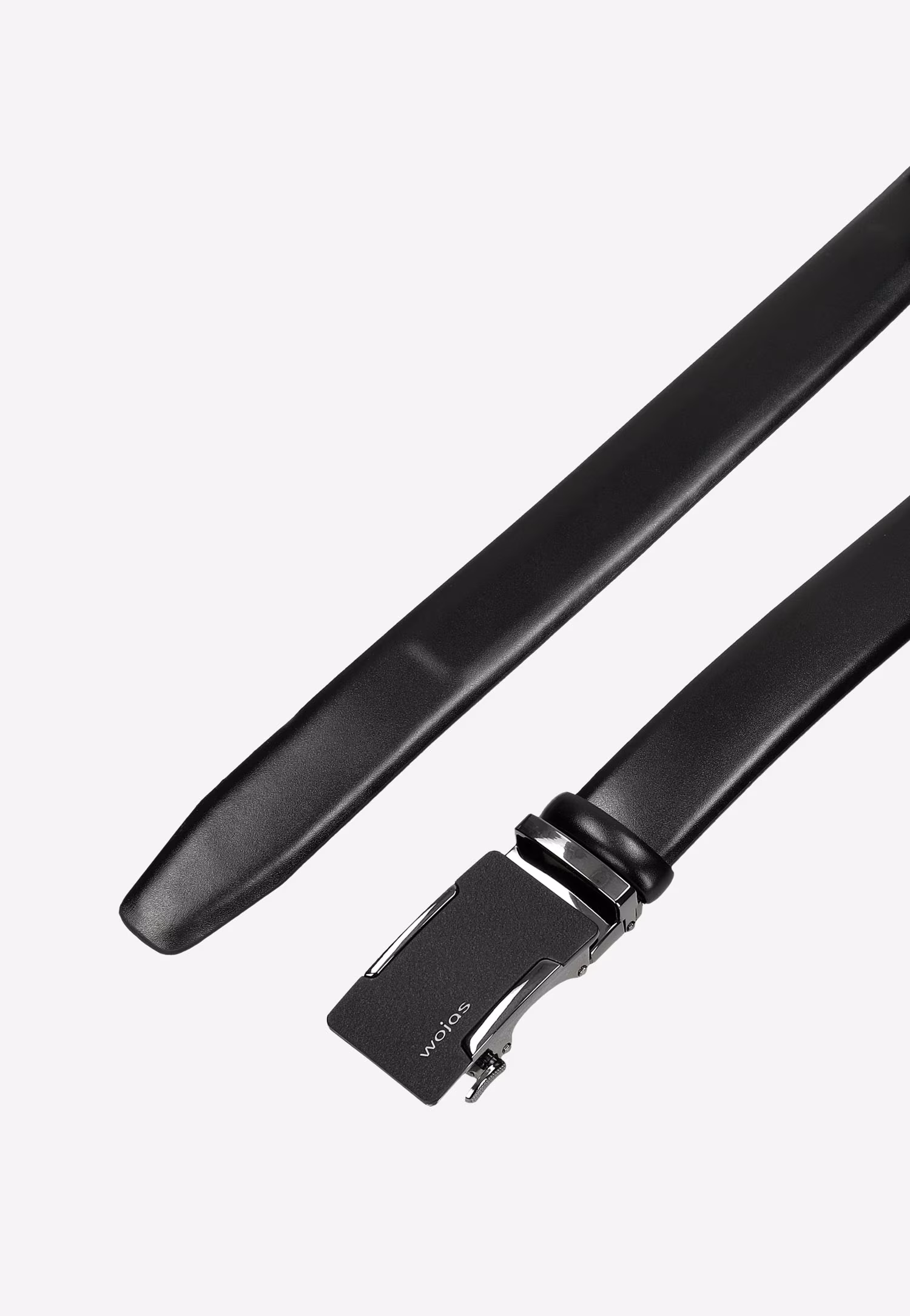 Czarny pasek męski z pełną klamrą