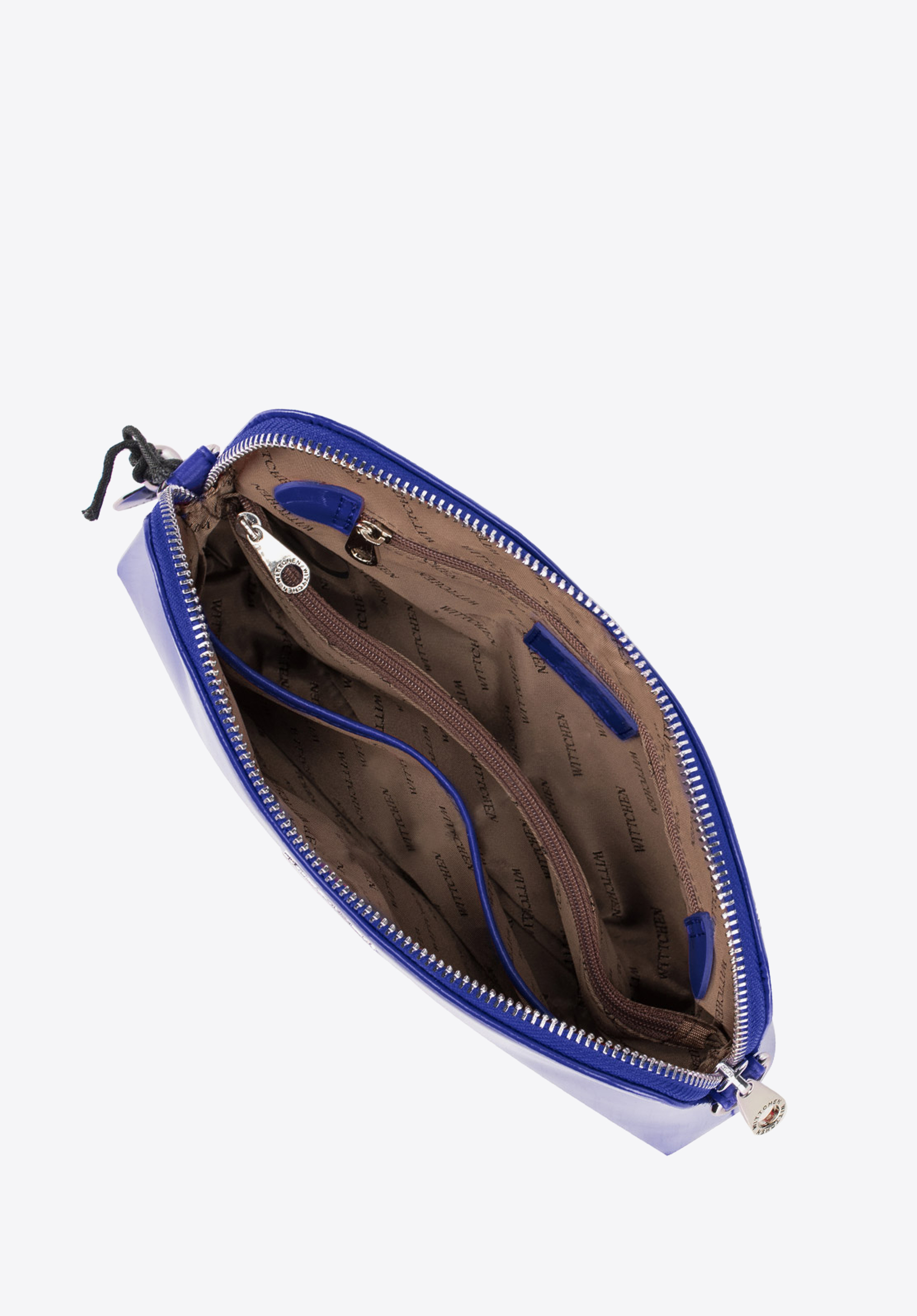 Damska listonoszka skórzana lakierowana zaokrąglona