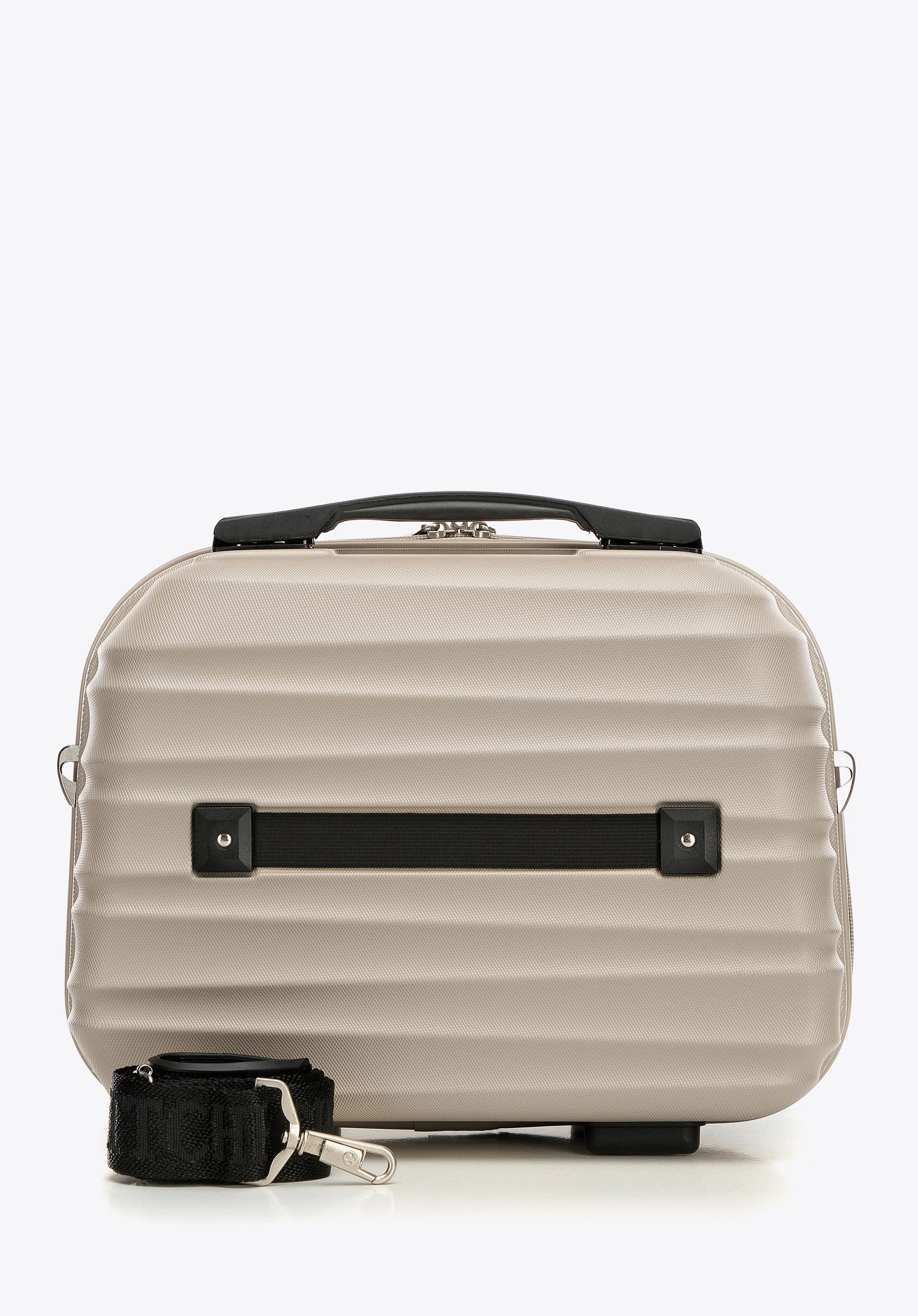 Duża walizka z ABS-u z żebrowaniem