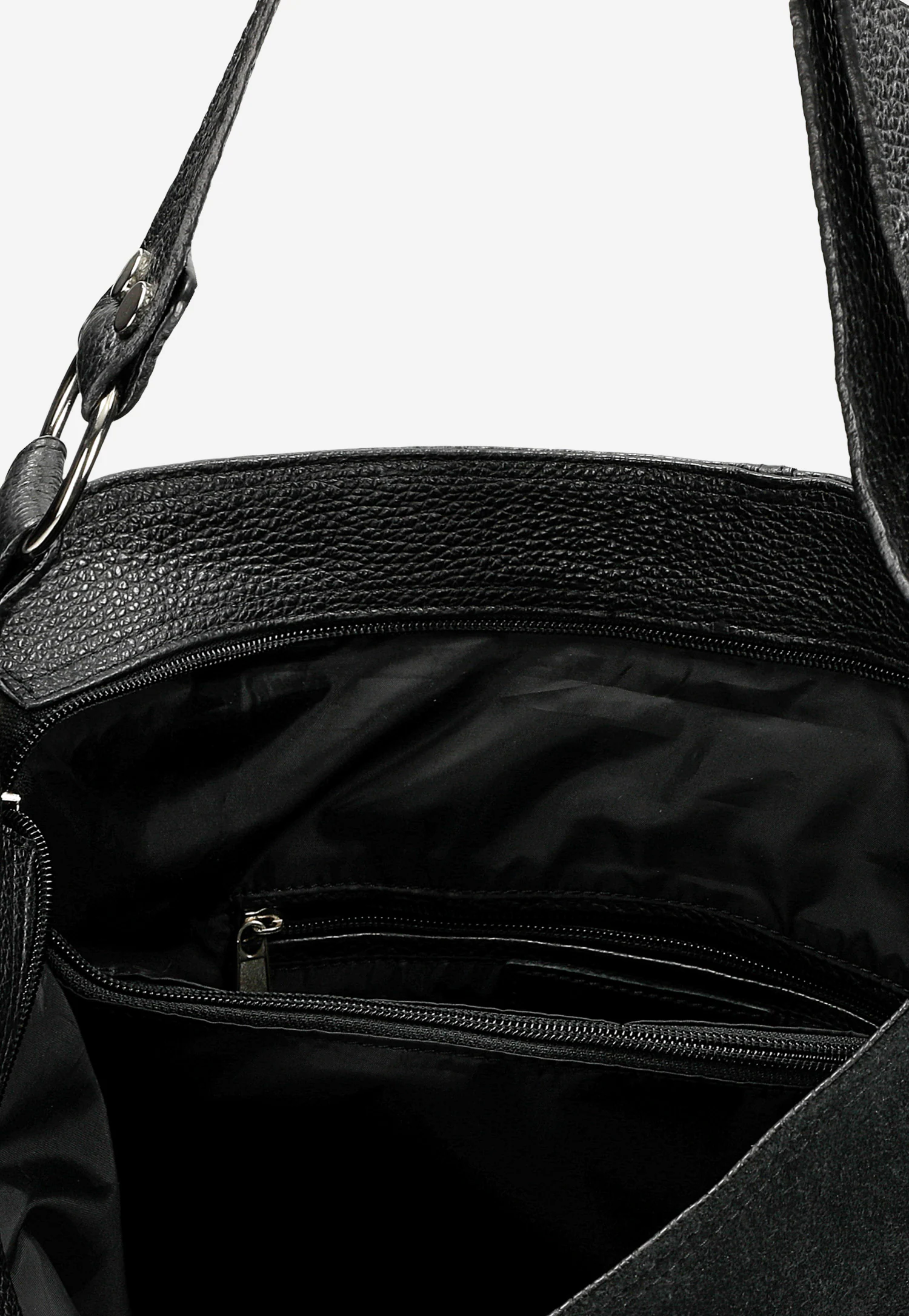 Ciemnobrązowa torebka skórzana damska