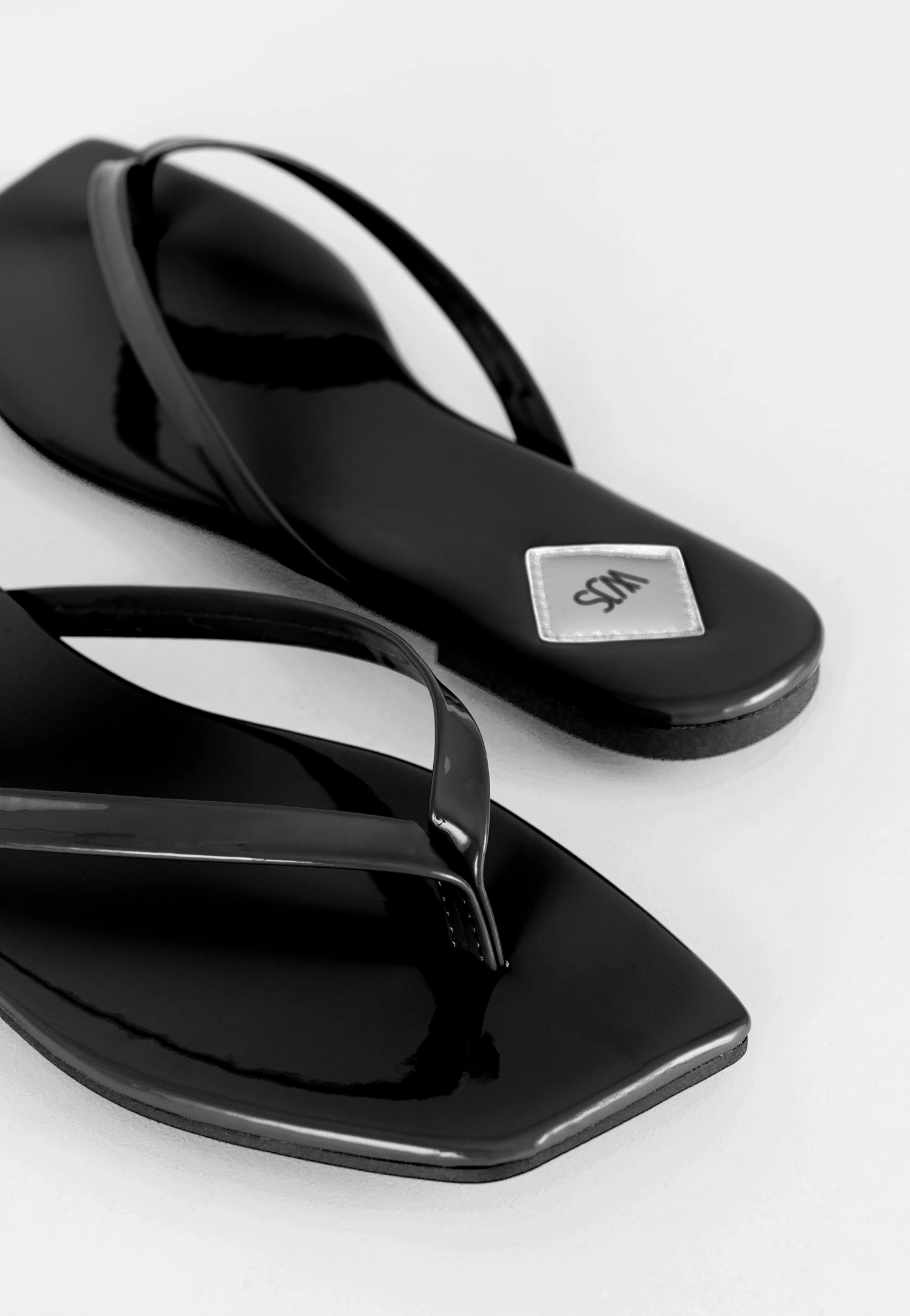 WJS pomarańczowe japonki damskie na lato