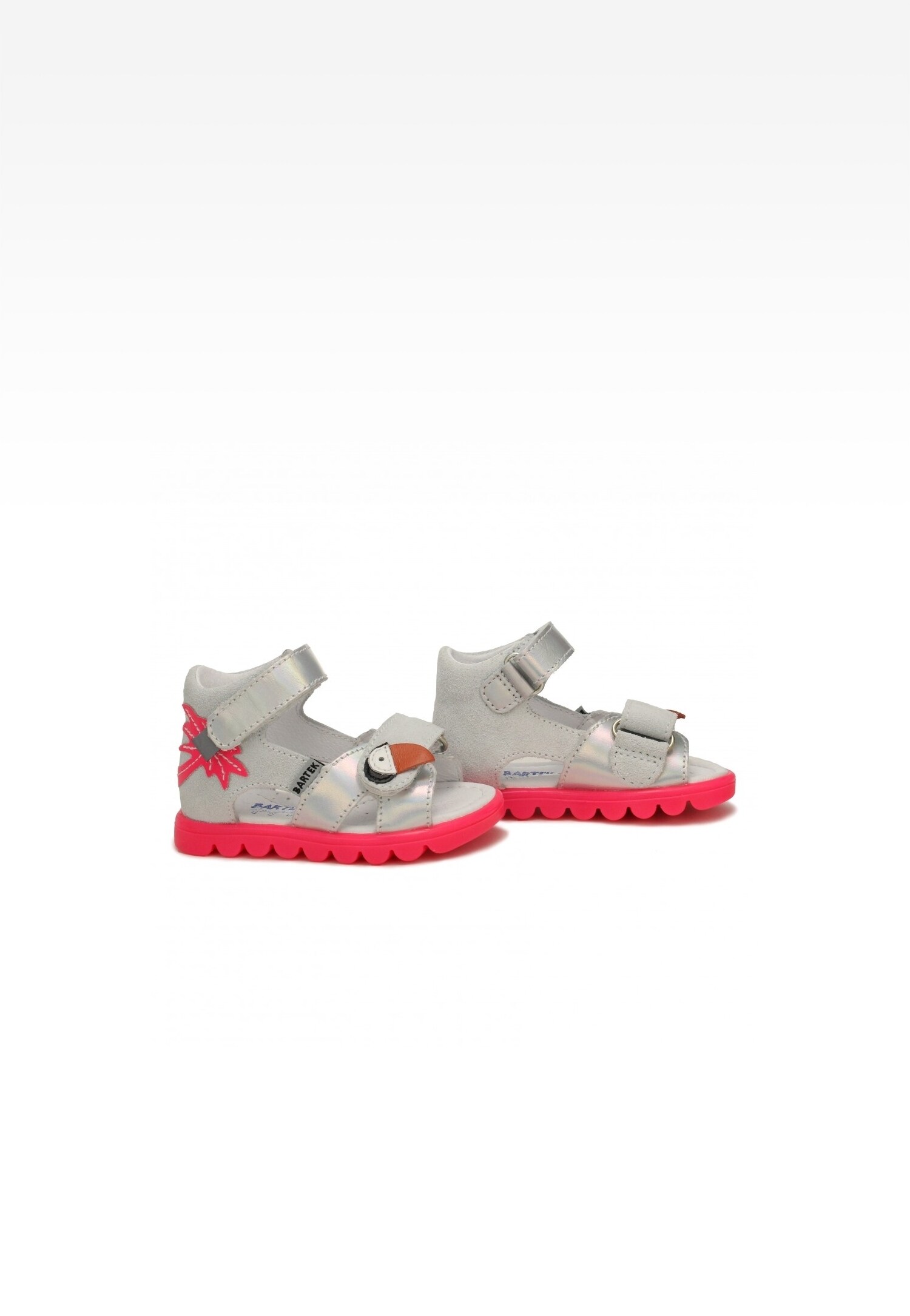 Sandały BARTEK 11227011, dla dziewcząt, szaro-różowy