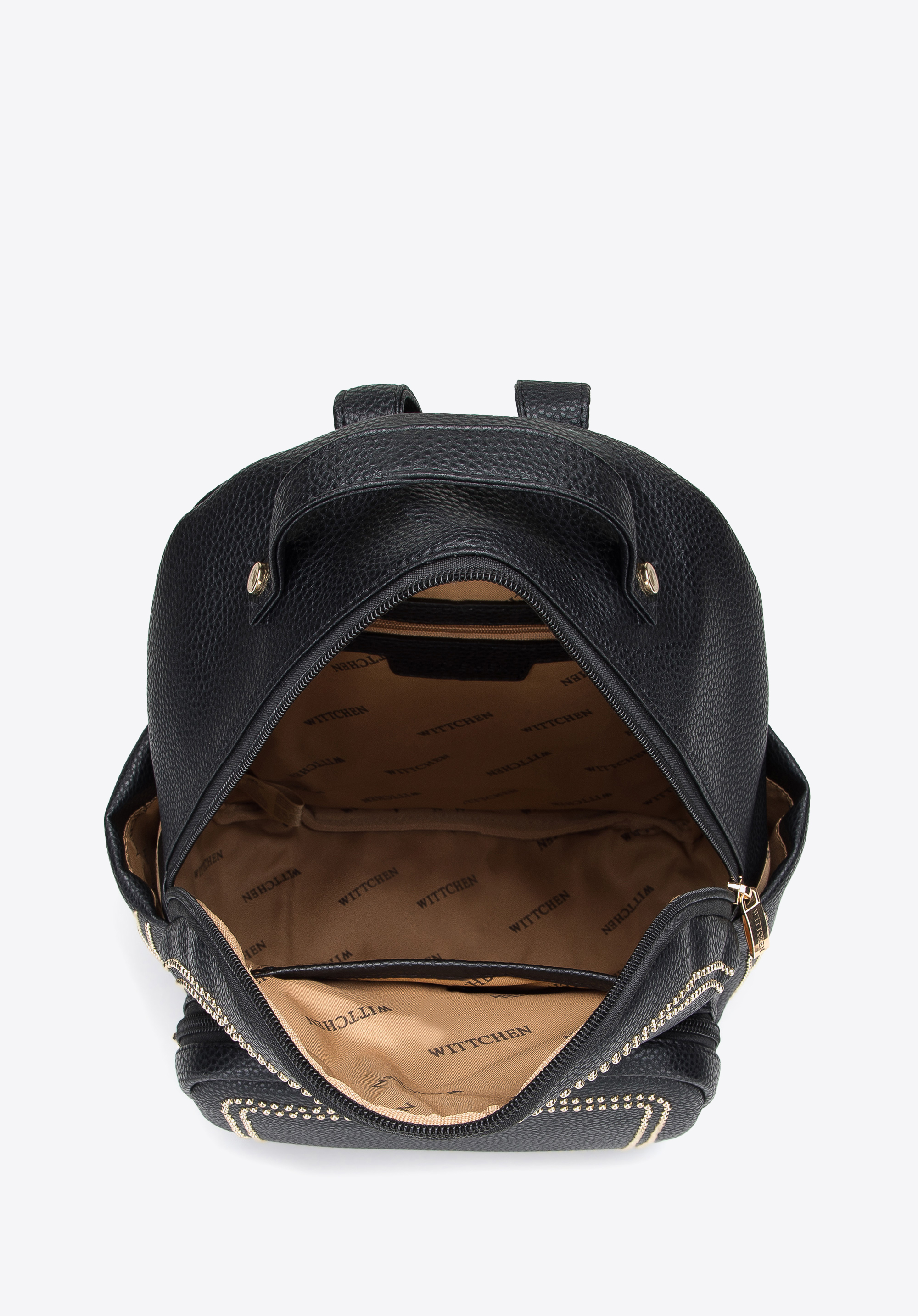 Damski plecak z ozdobnymi nitami