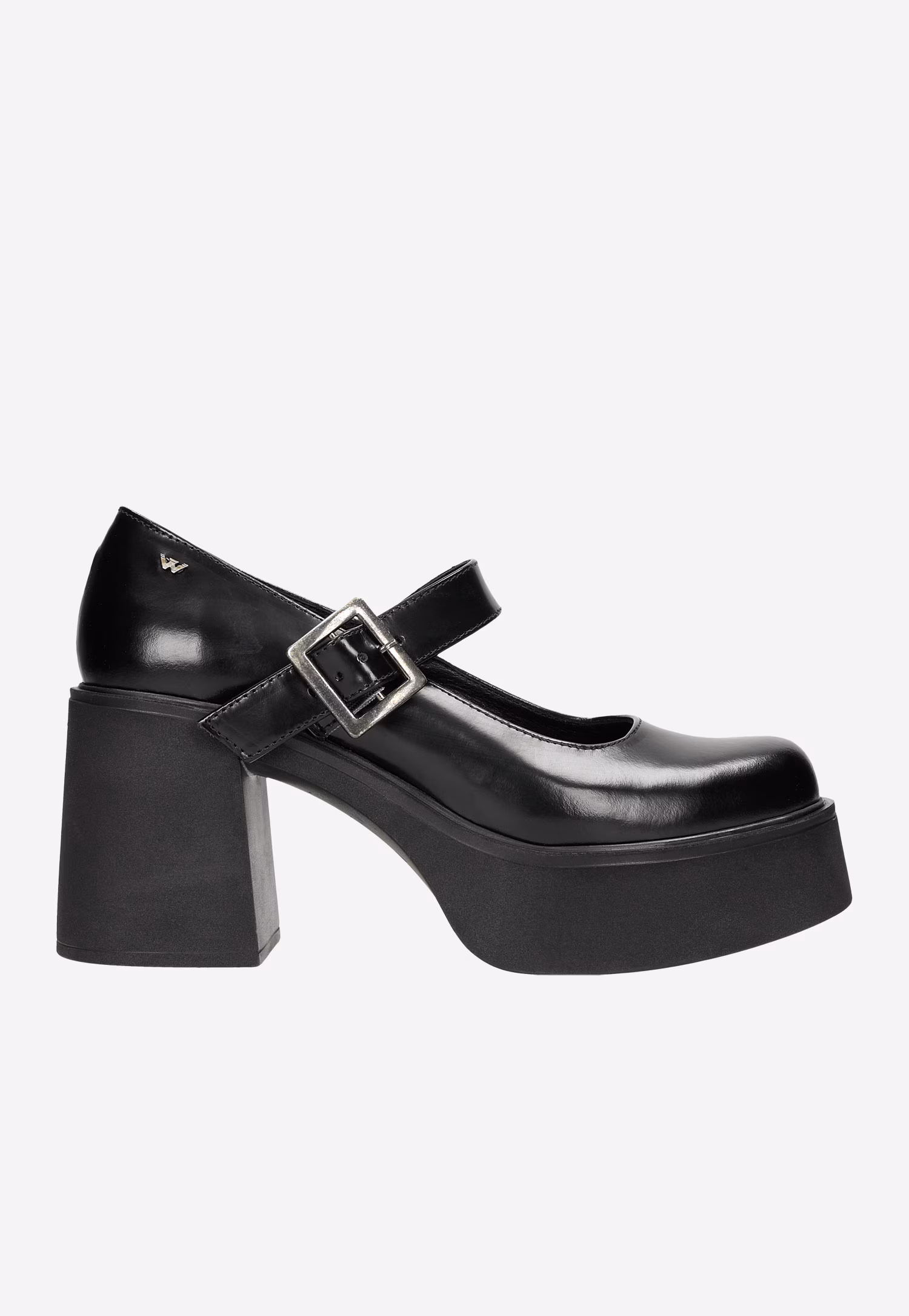 Czarne masywne czółenka damskie Mary Jane