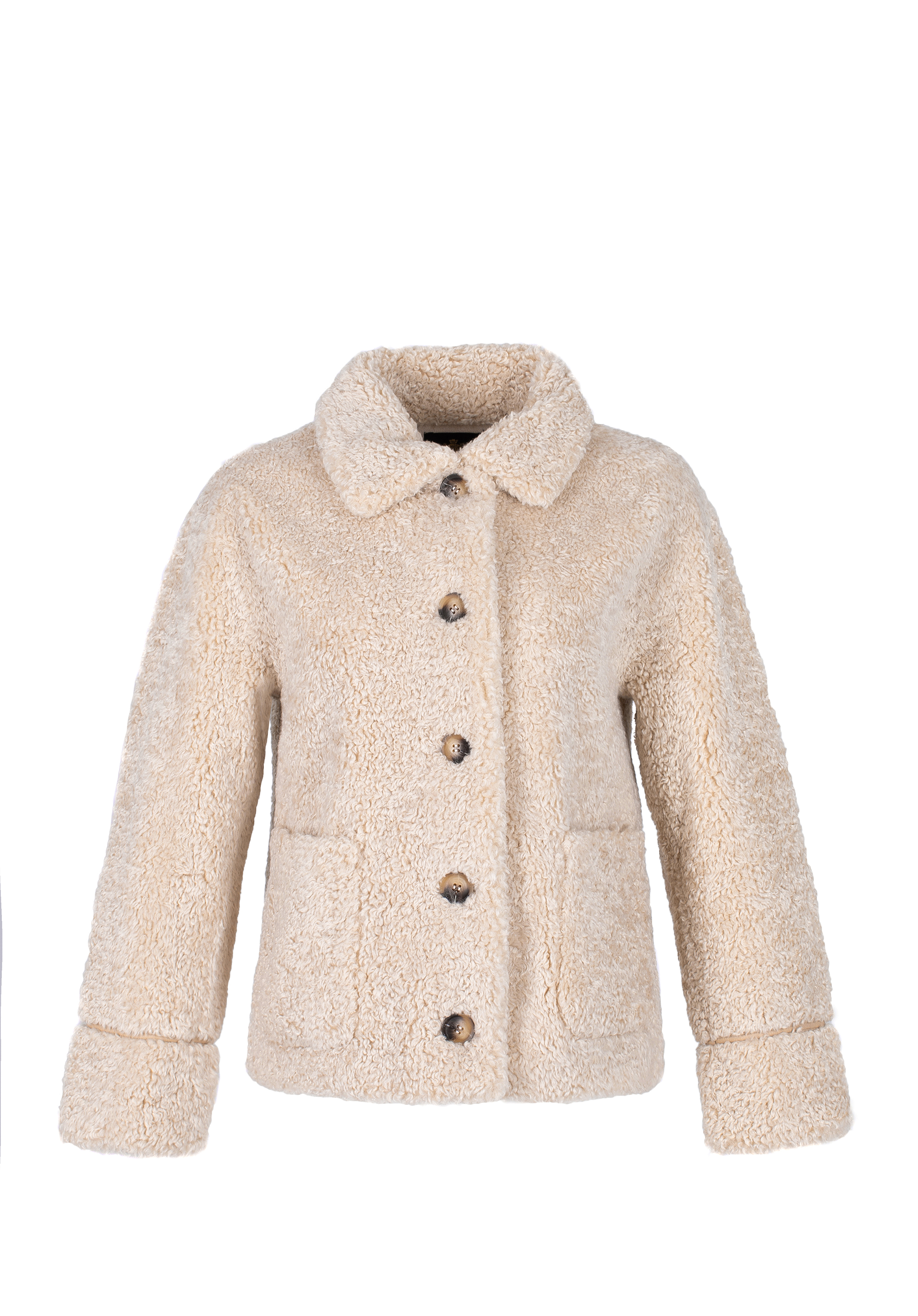 Damska kurtka ze sztucznego baranka