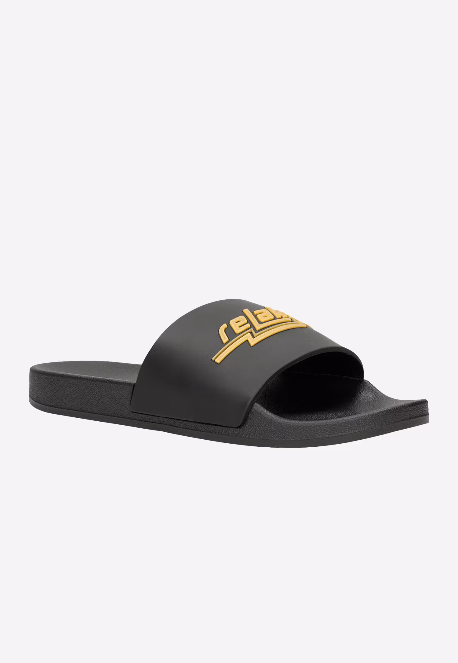 RELAKS białe klapki damskie z kontrastowym logo