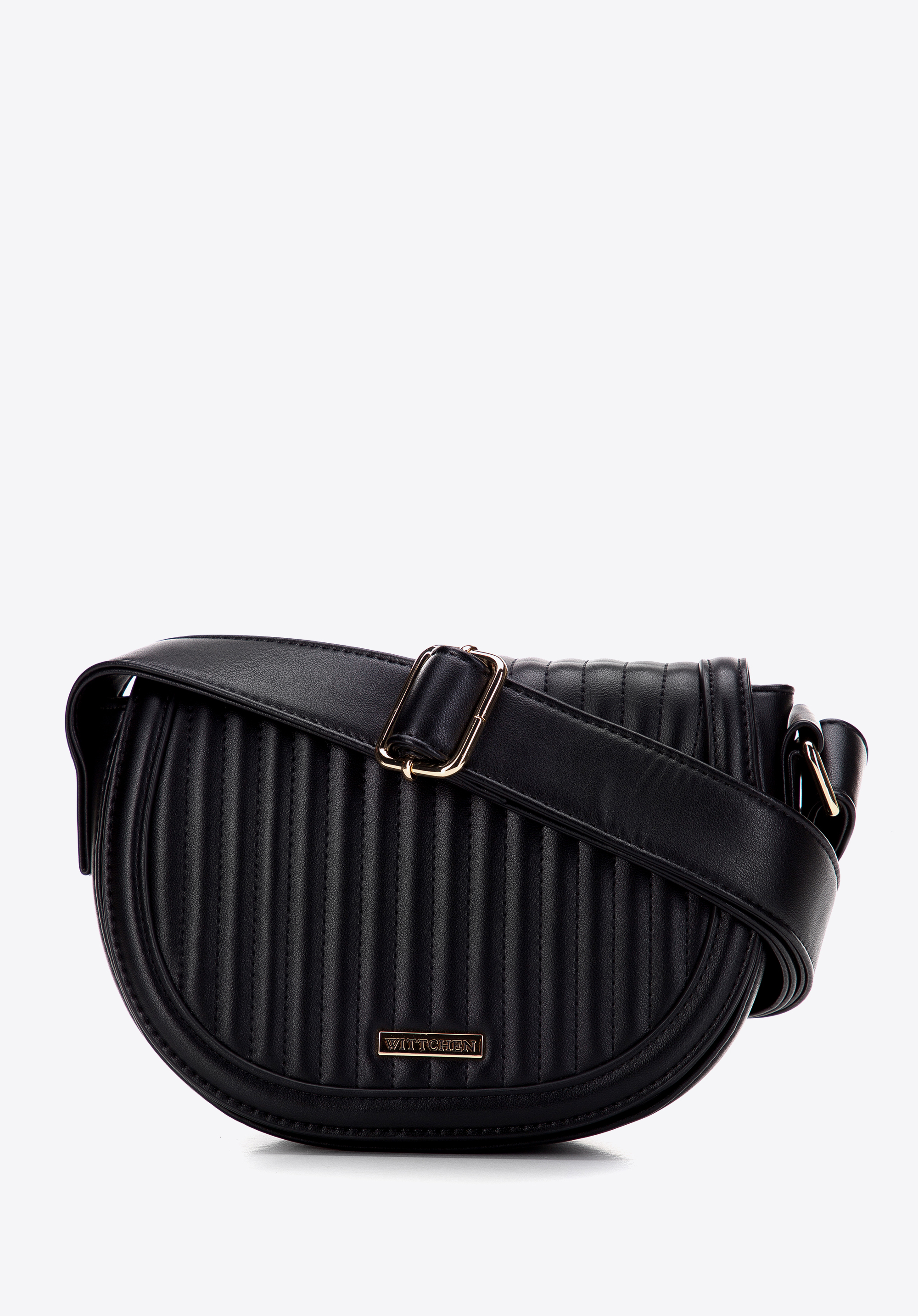 Damska listonoszka saddle bag z pionowym pikowaniem