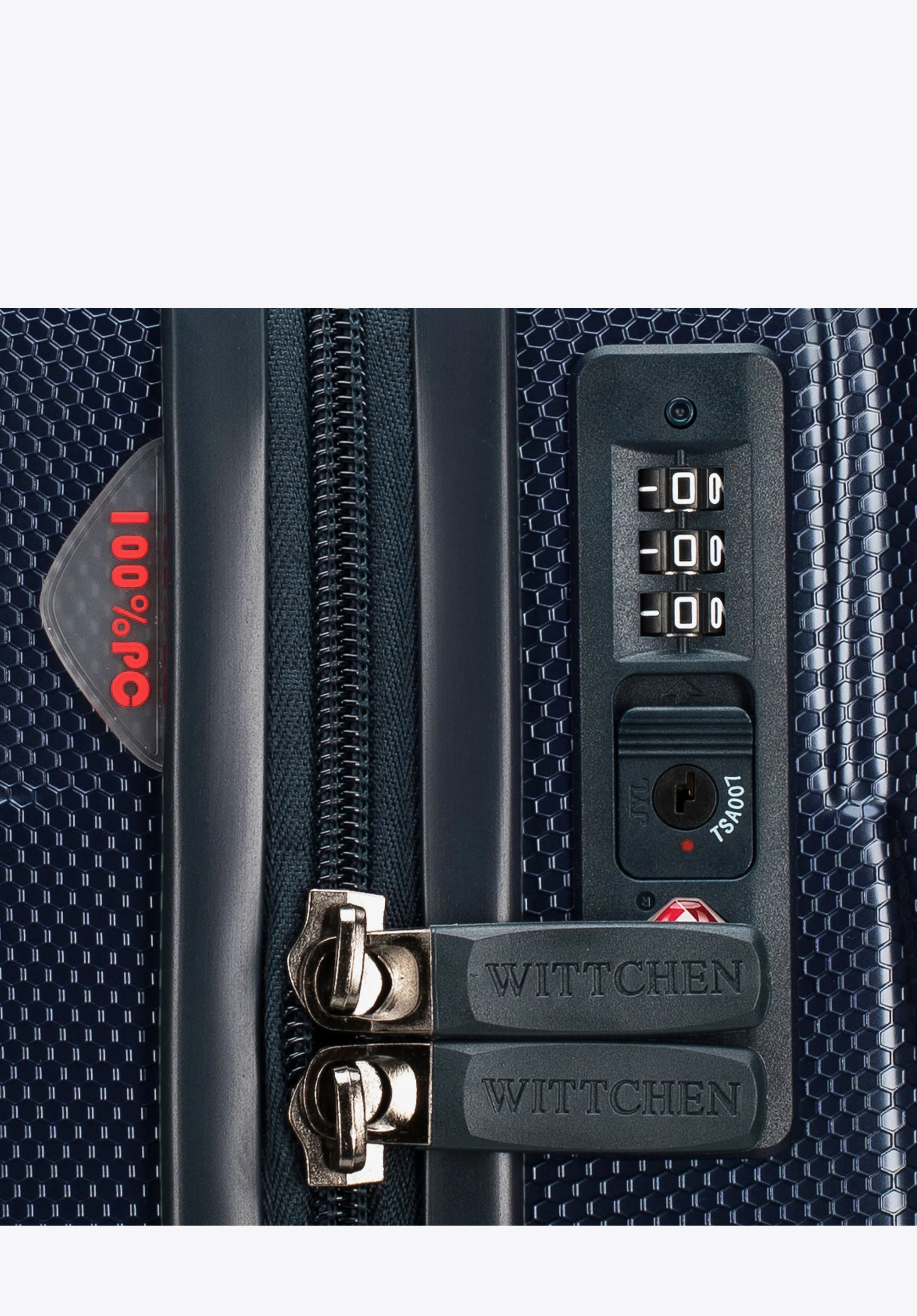 Walizka kabinowa z polikarbonu geometryczna