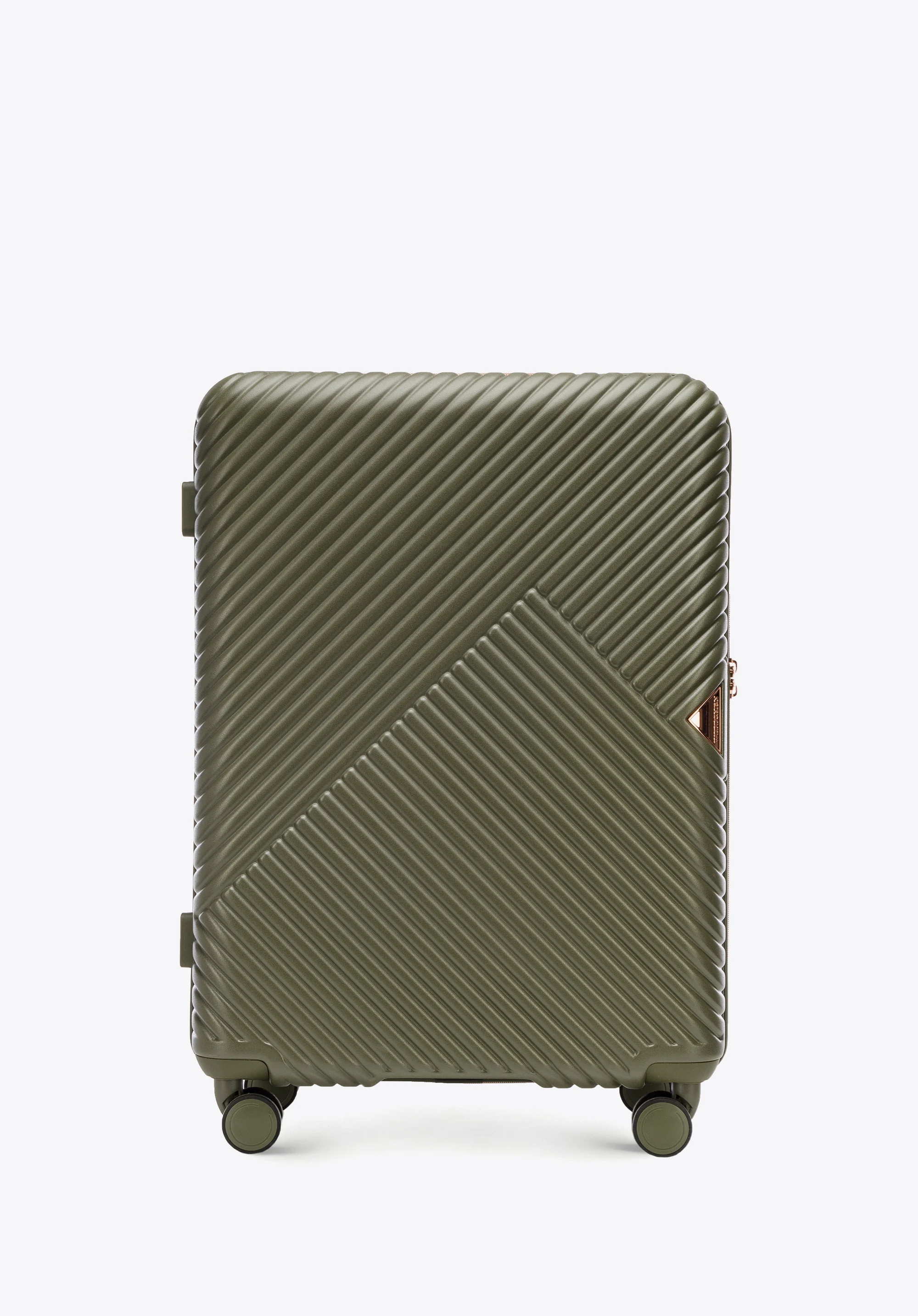 Walizka kabinowa z polikarbonu w paseczki