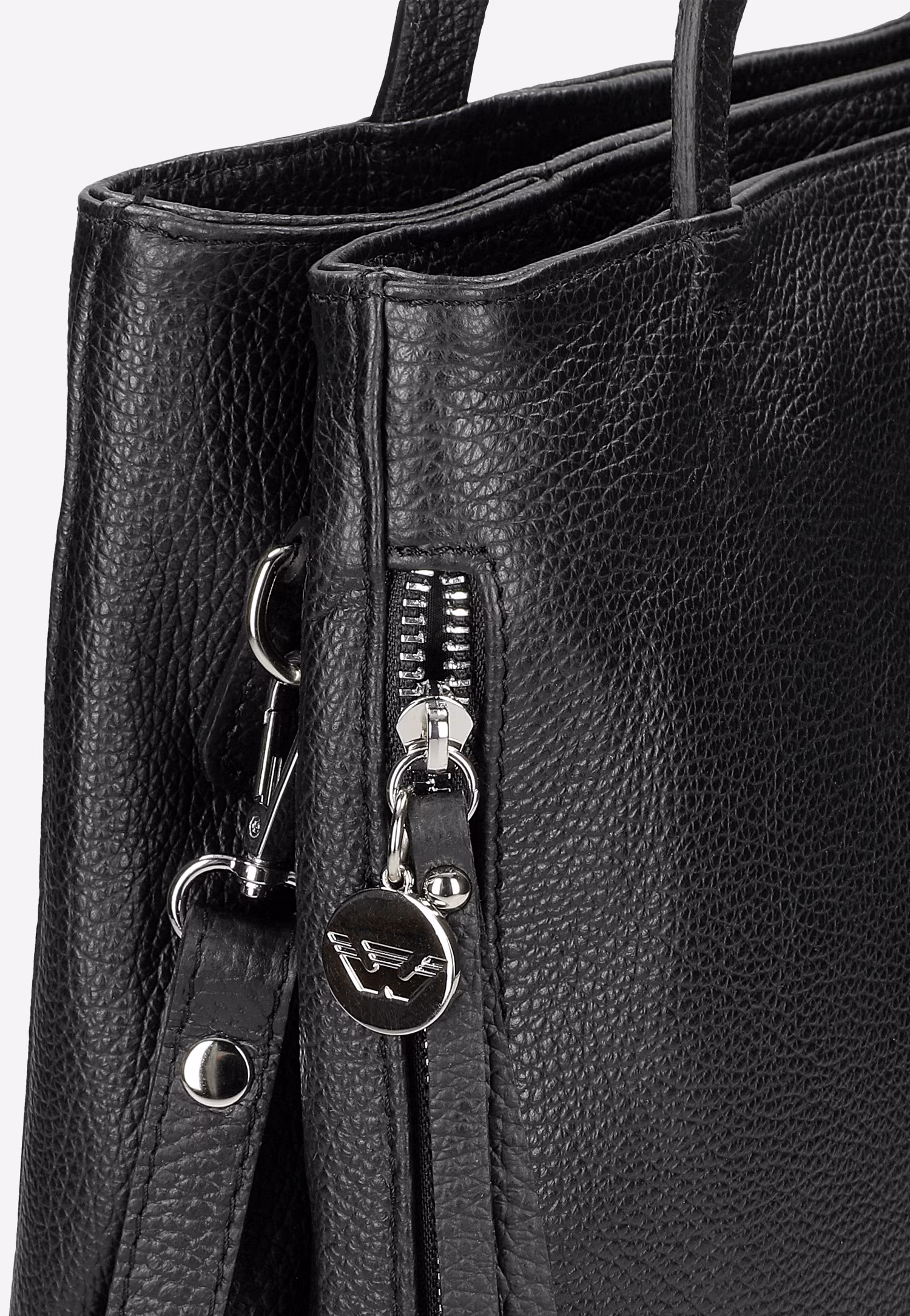 Czarna skórzana torebka damska duża