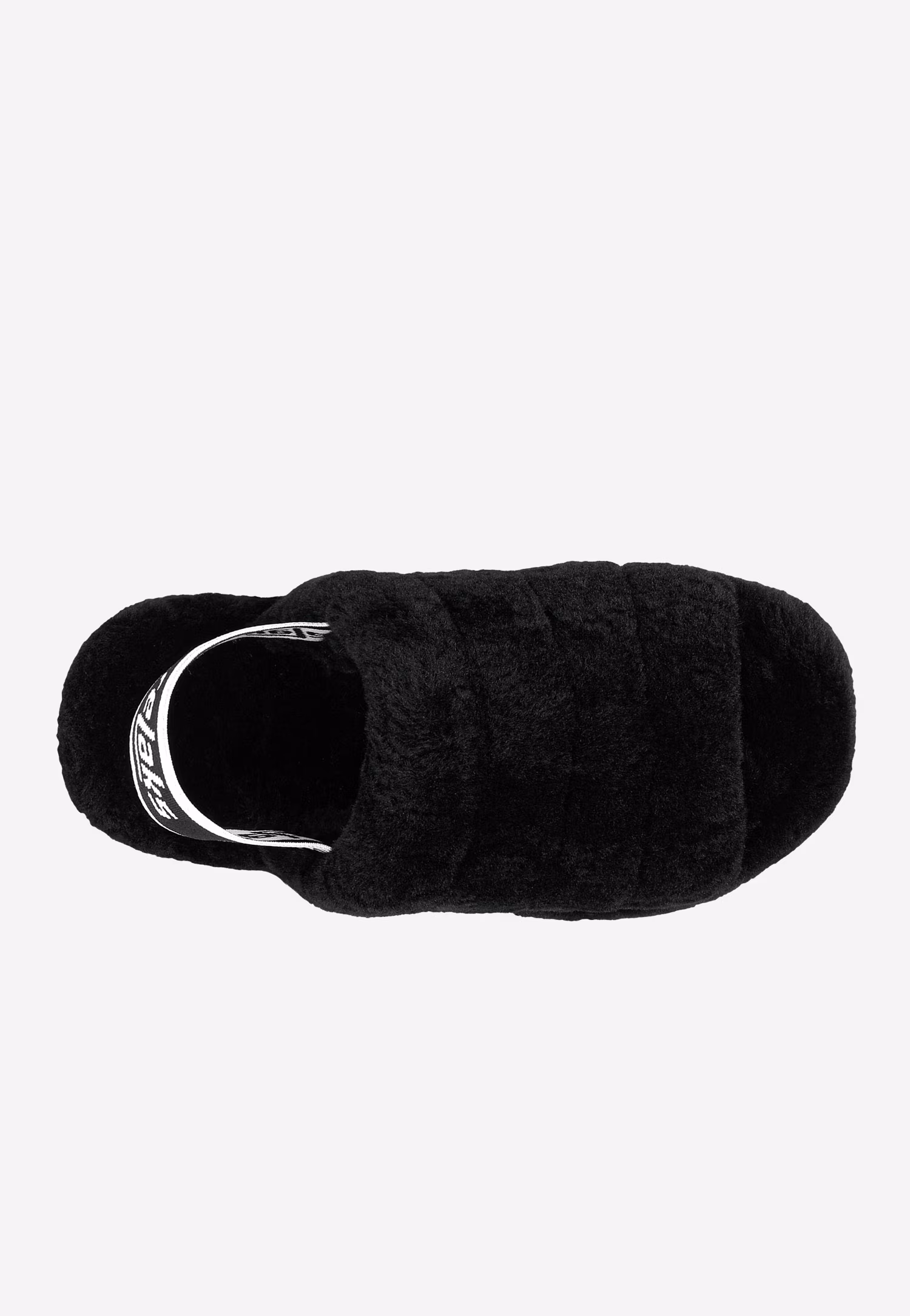 RELAKS czarne puchate kapcie z gumką na piętę