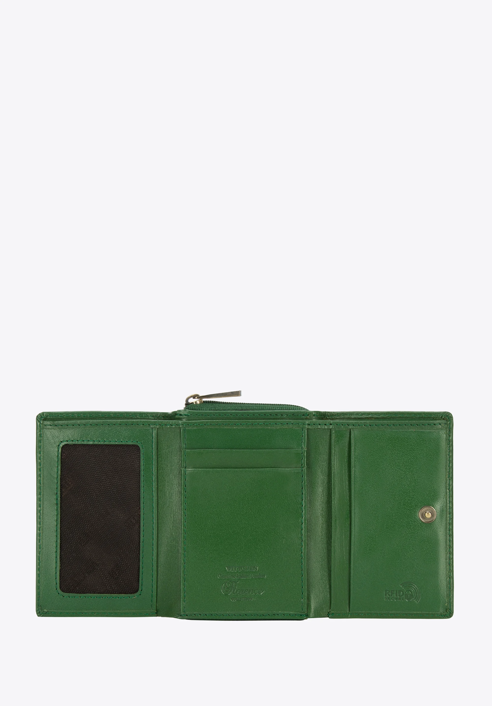 Damski portfel z gładkiej skóry dwustronny mały