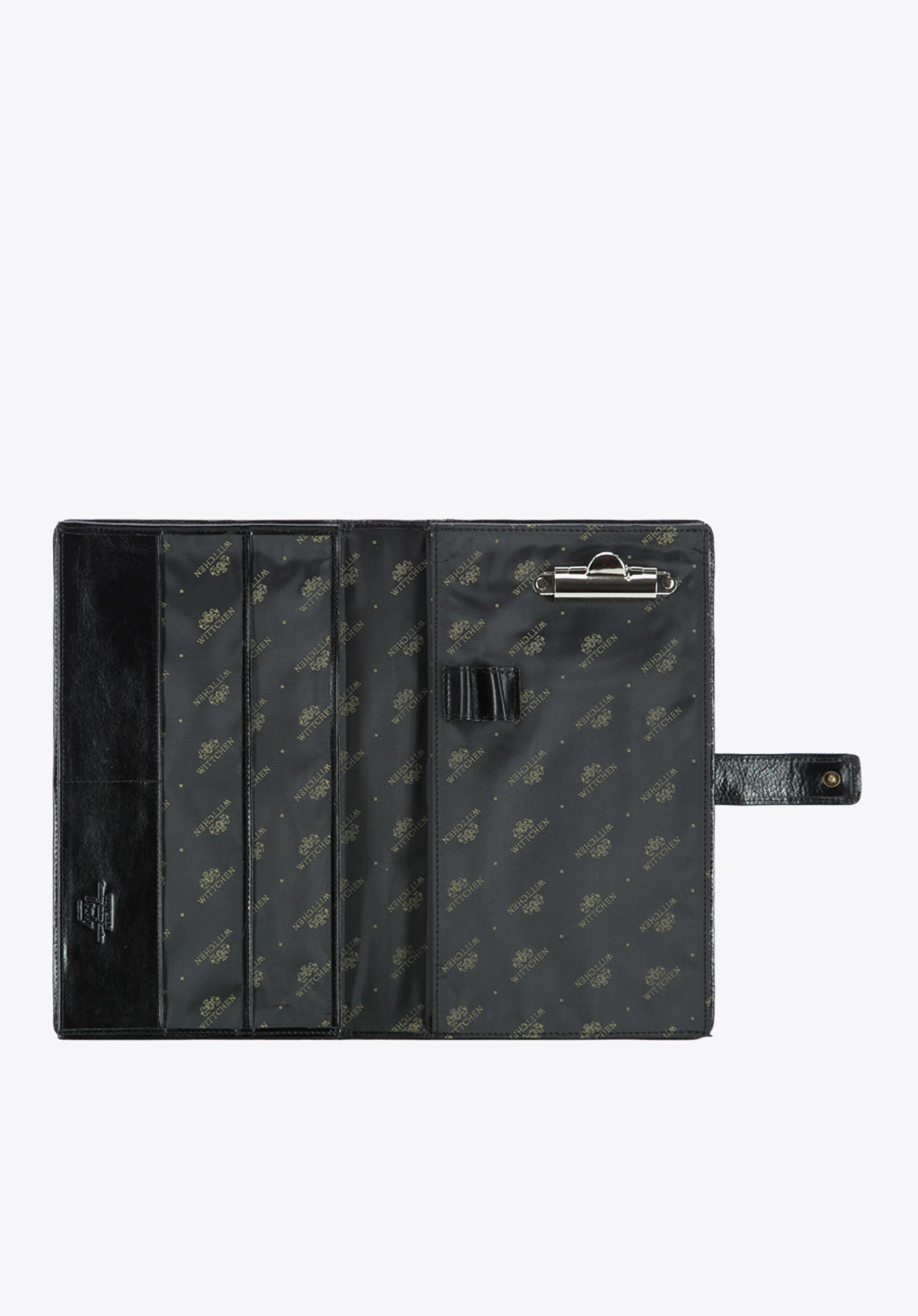 Organizer na dokumenty ze skóry z klipsem