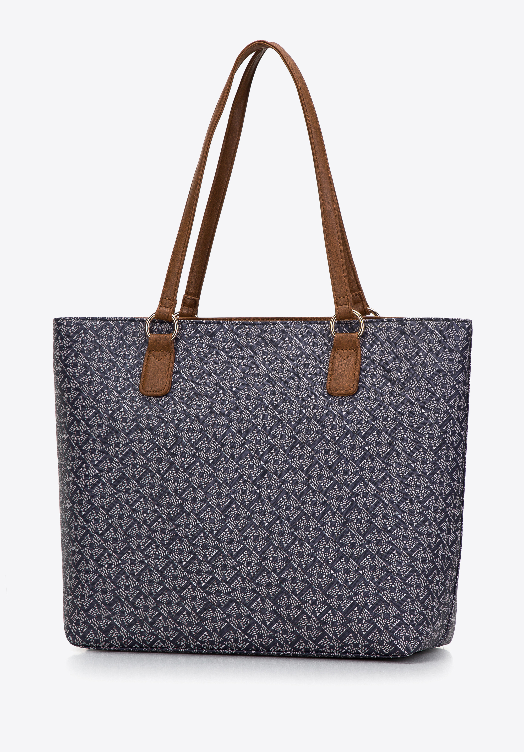 Torebka shopperka z ekoskóry w monogram