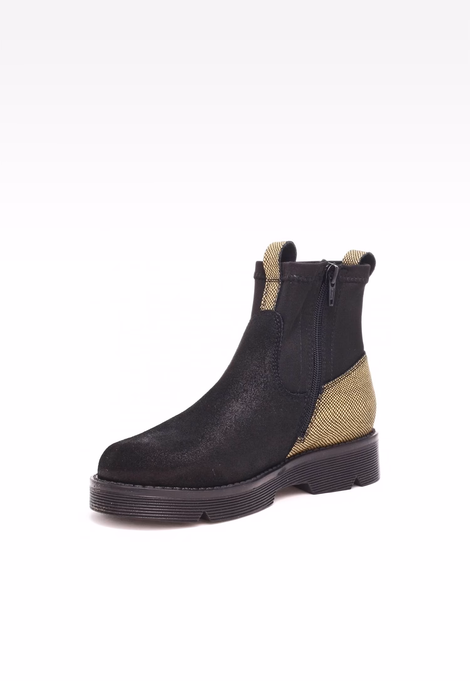 Trzewiki ocieplane BARTEK 4334-12RP, dla dziewcząt, czarno-złoty