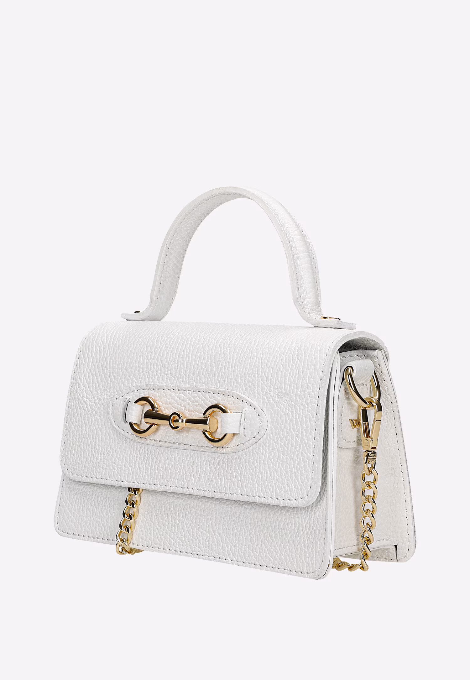 Mała wizytowa torebka damska w kolorze białym