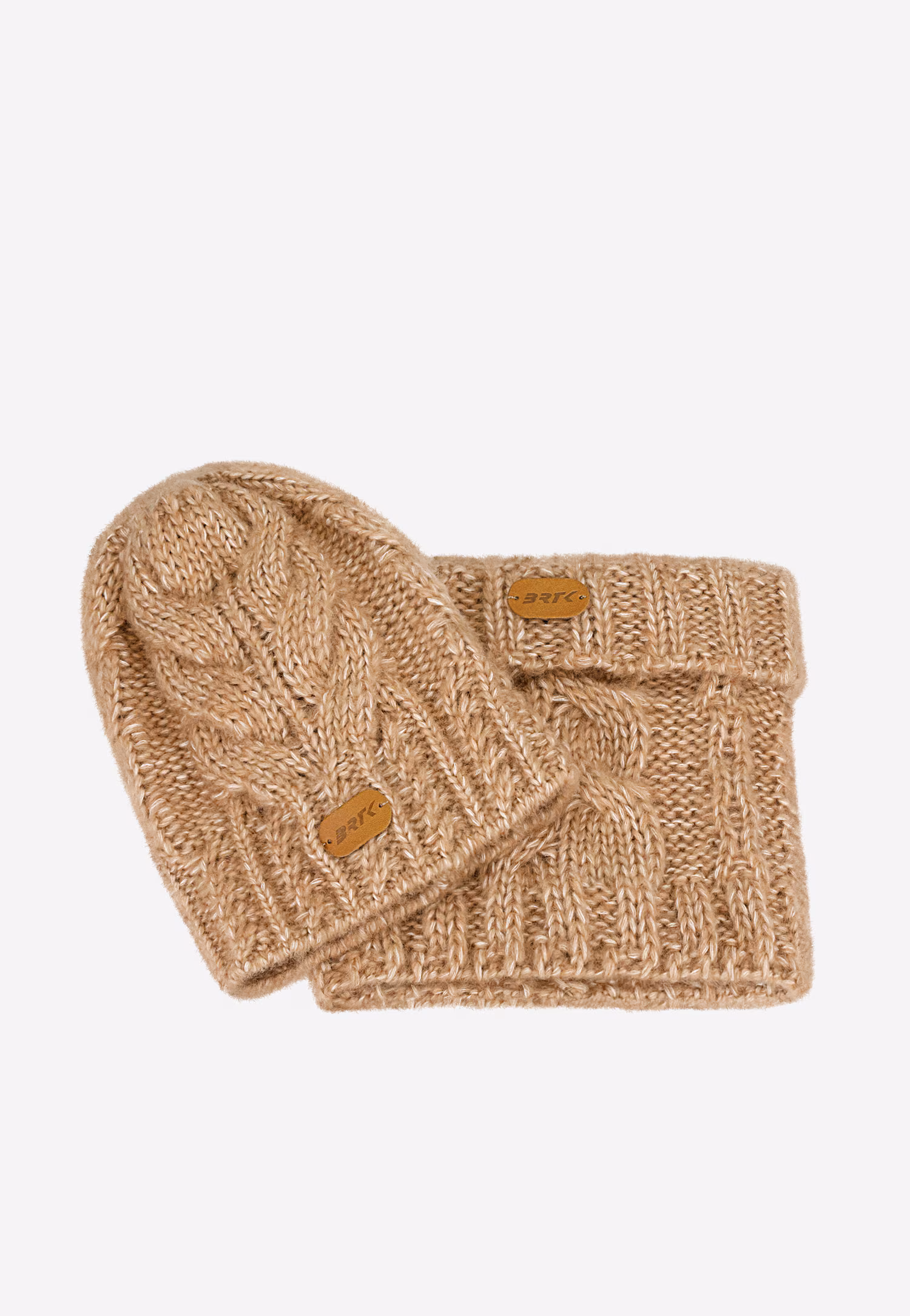 Zimowy zestaw BARTEK z wełny merino 85604-80, czapka + komin