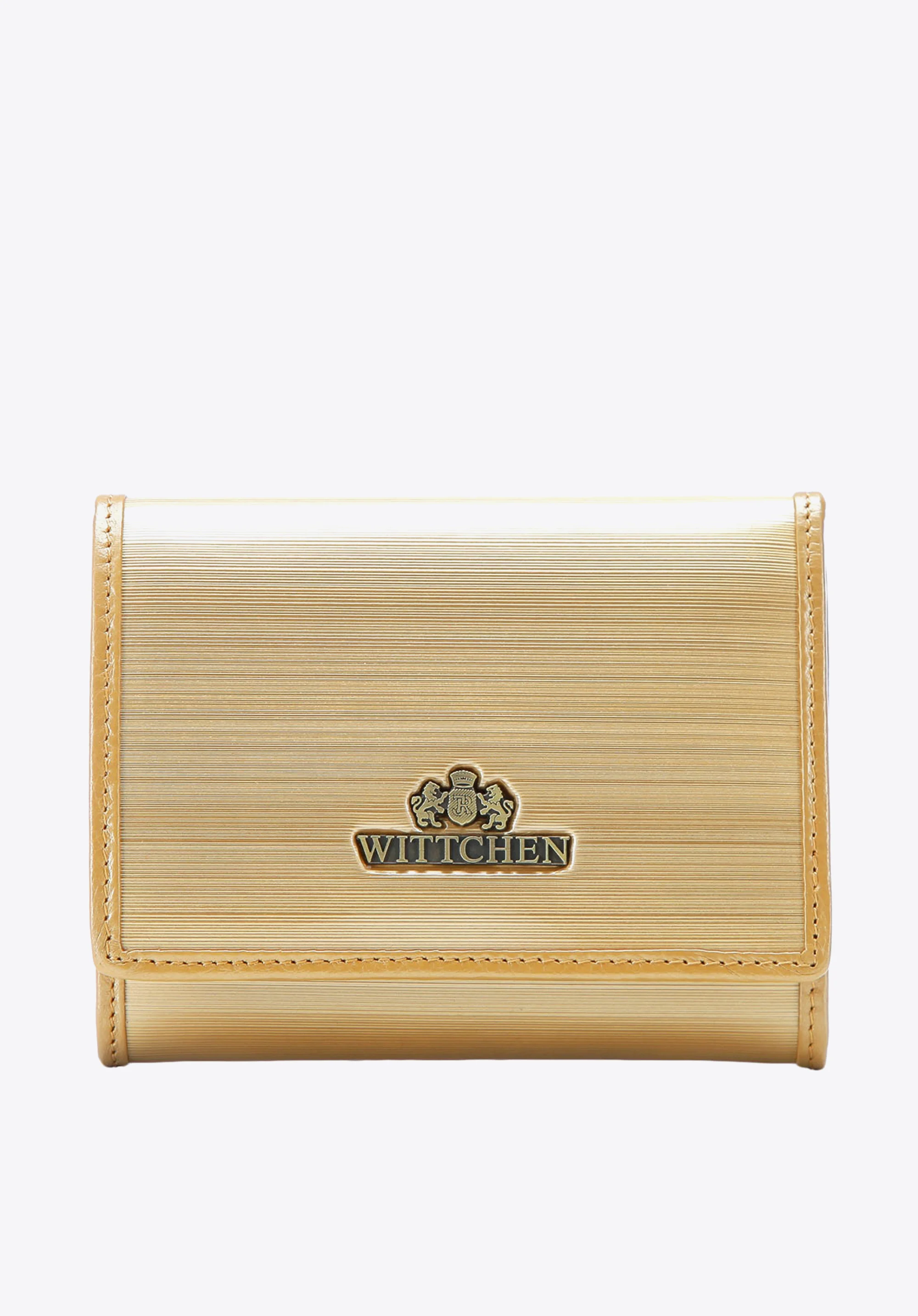 Damski portfel ze skóry lakierowany średni