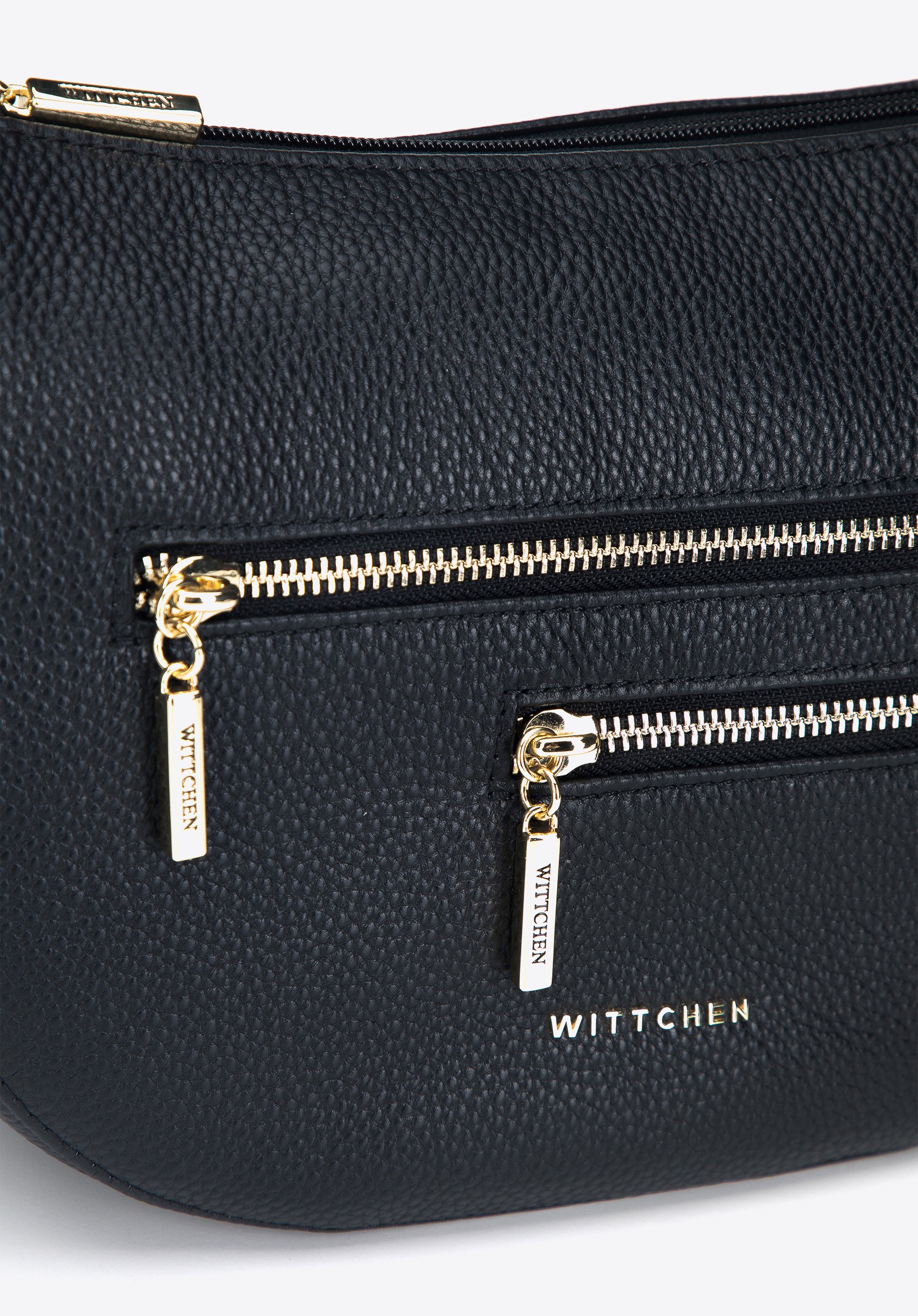 Torebka worek ze skóry z suwakami mała