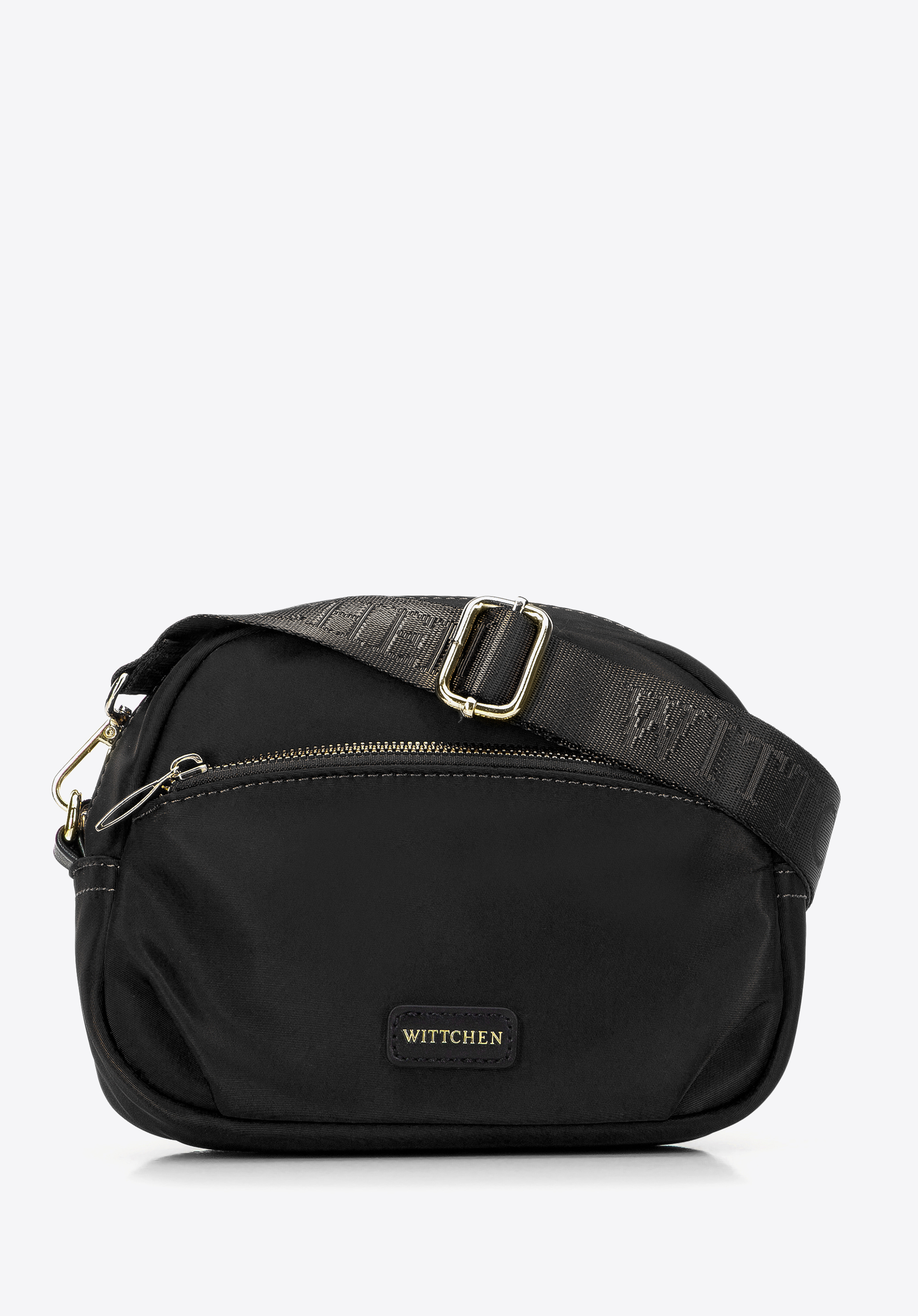 Damska listonoszka z nylonu z kieszenią z przodu