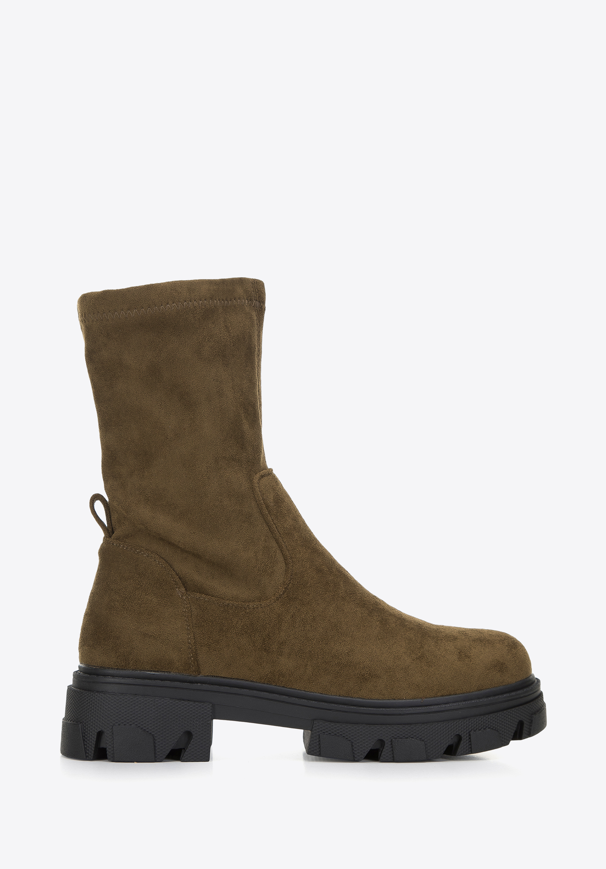 Damskie botki z elastyczną cholewką