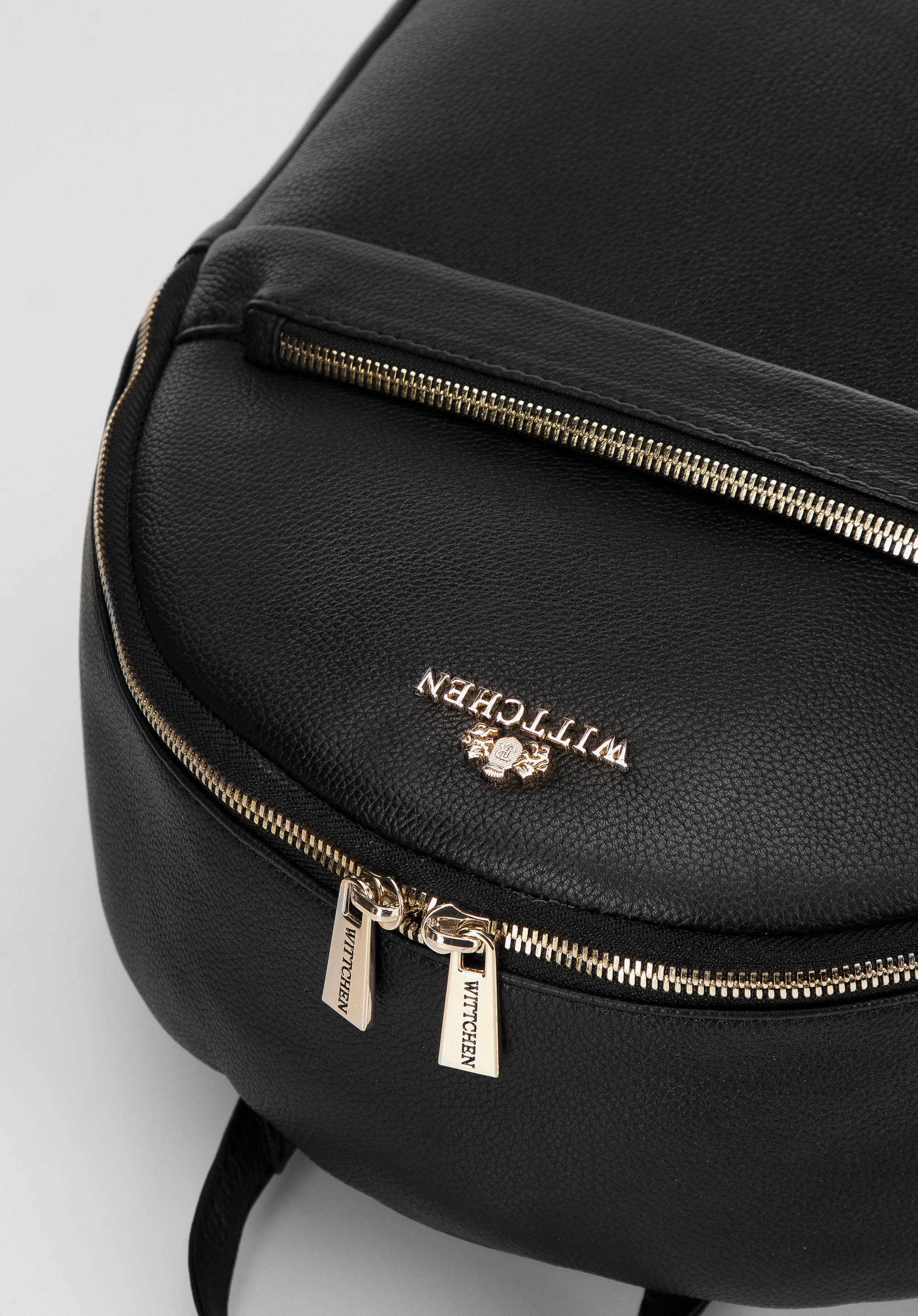 Damski plecak skórzany z przeszyciami