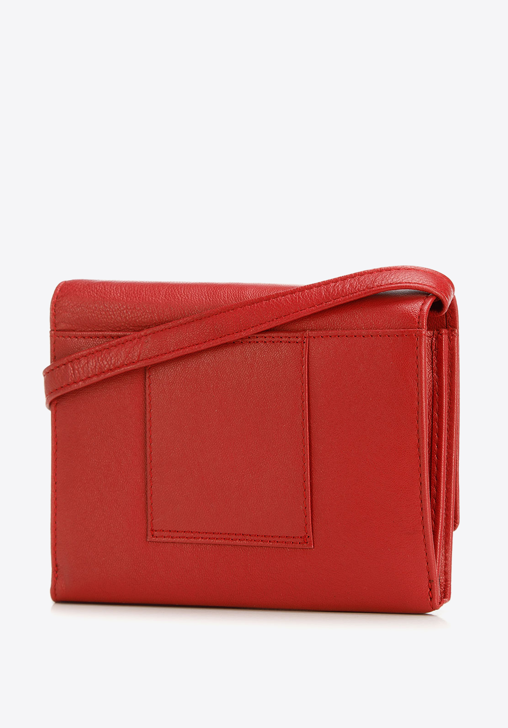Damski portfelik crossbody ze skóry