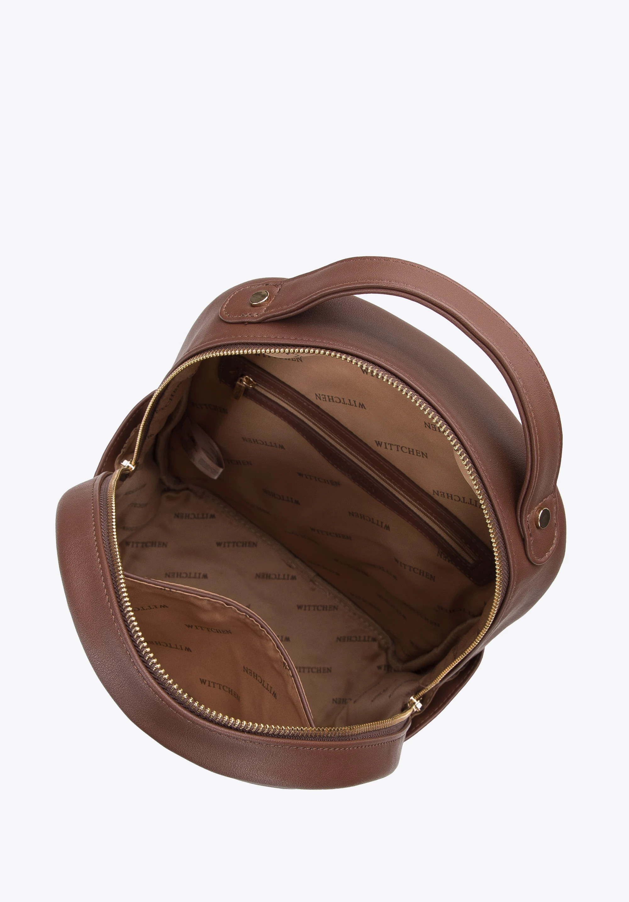 Damski plecak z ekoskóry z geometrycznym pikowaniem