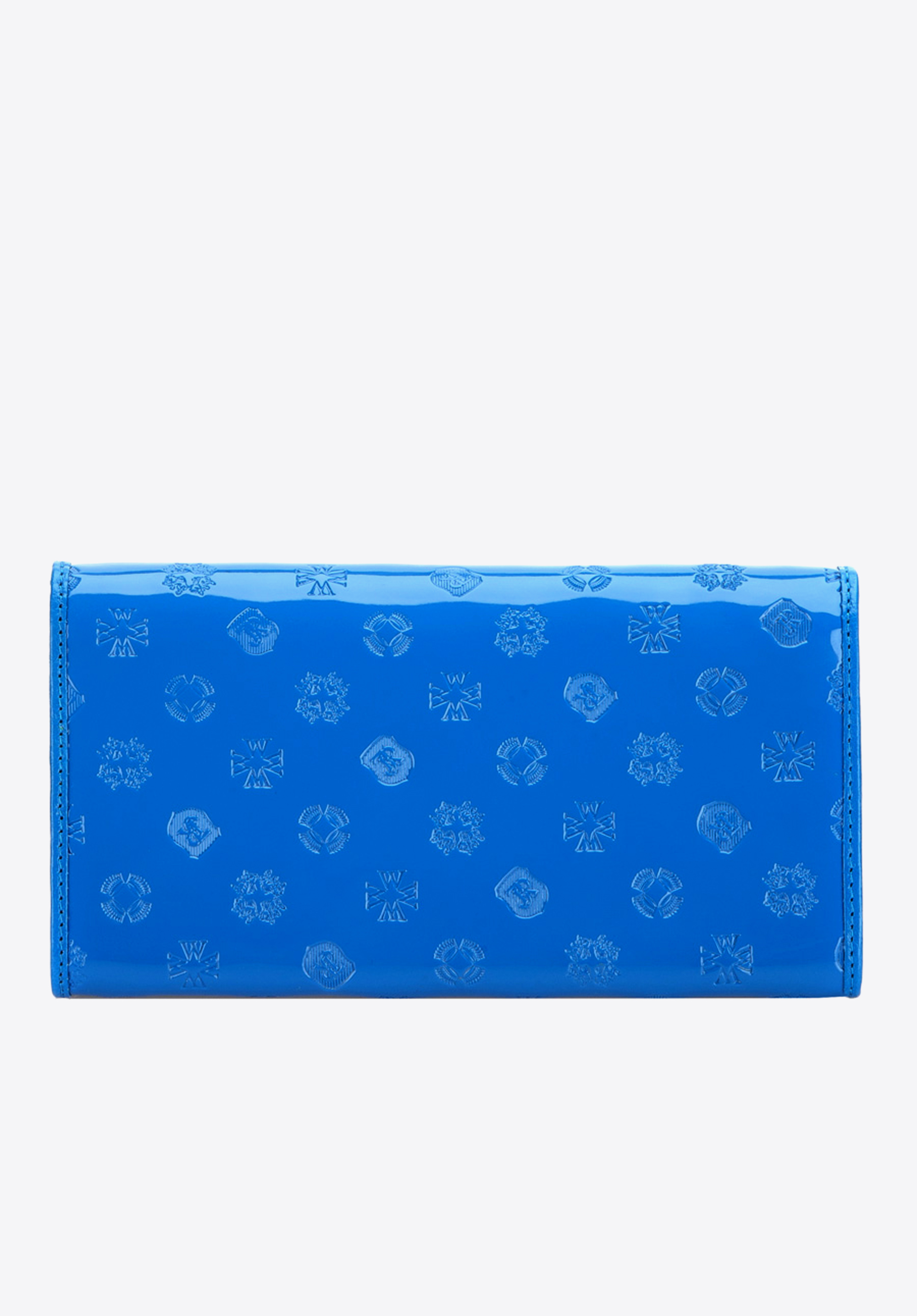 Damski portfel skórzany lakierowany z monogramem