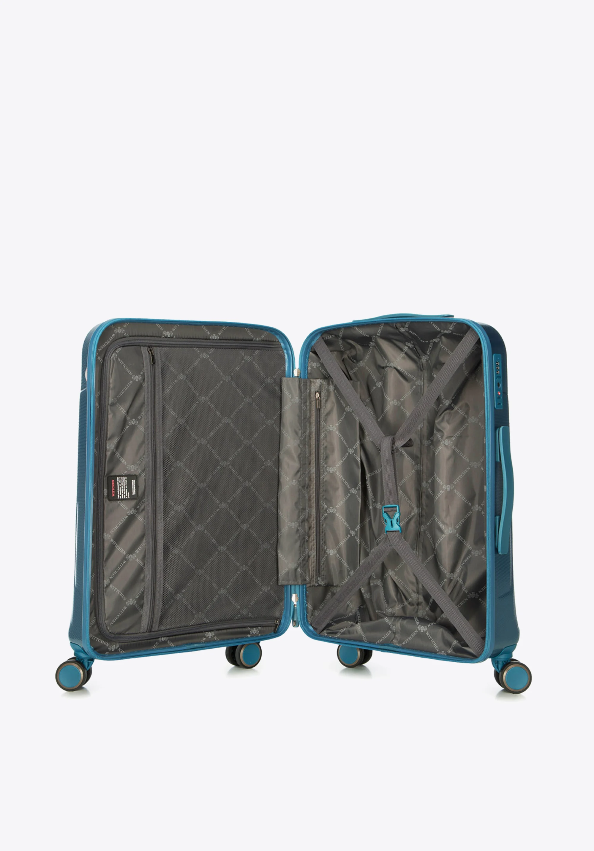 Walizka kabinowa z polikarbonu geometryczna