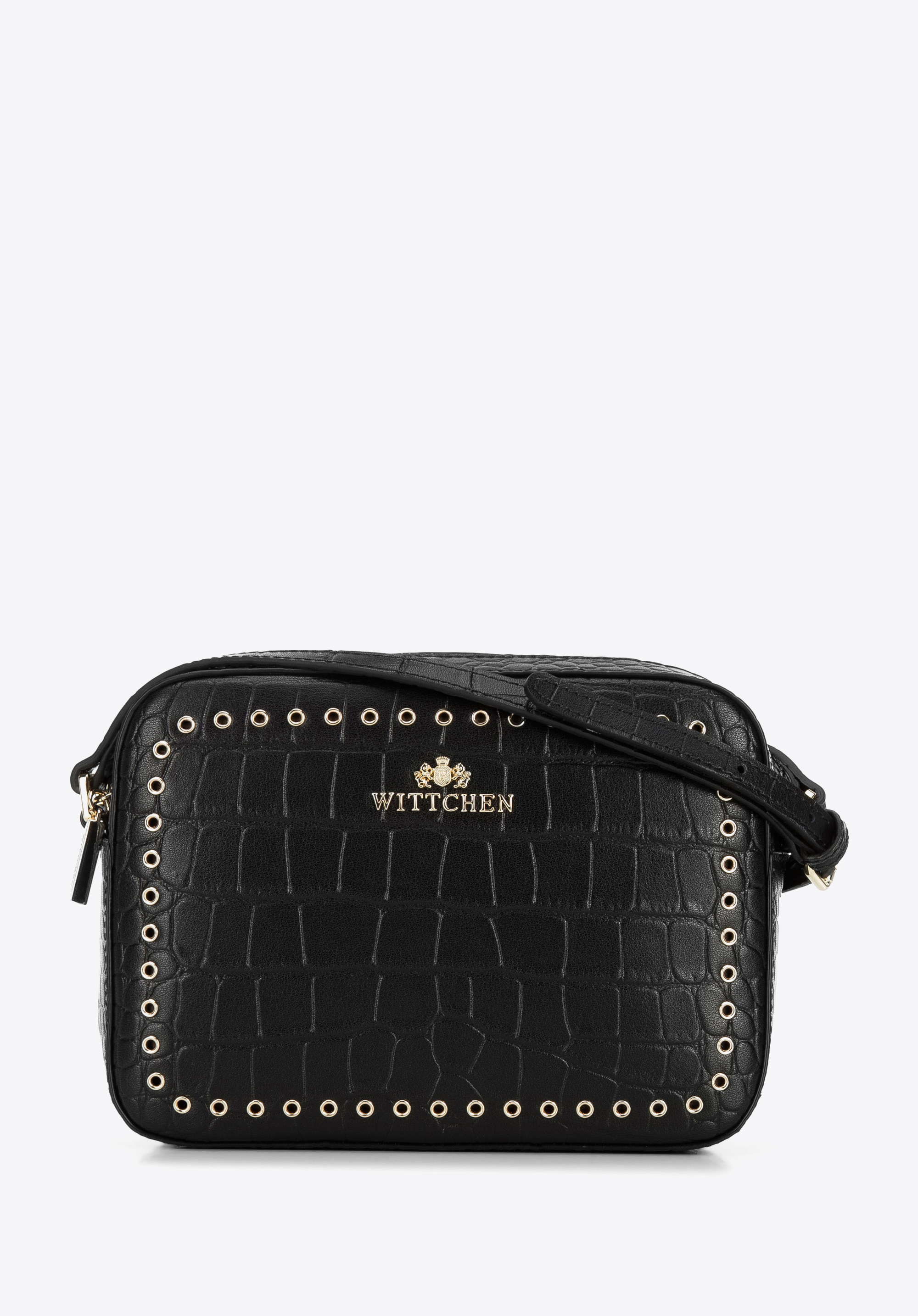 Damska listonoszka skórzana z nitami