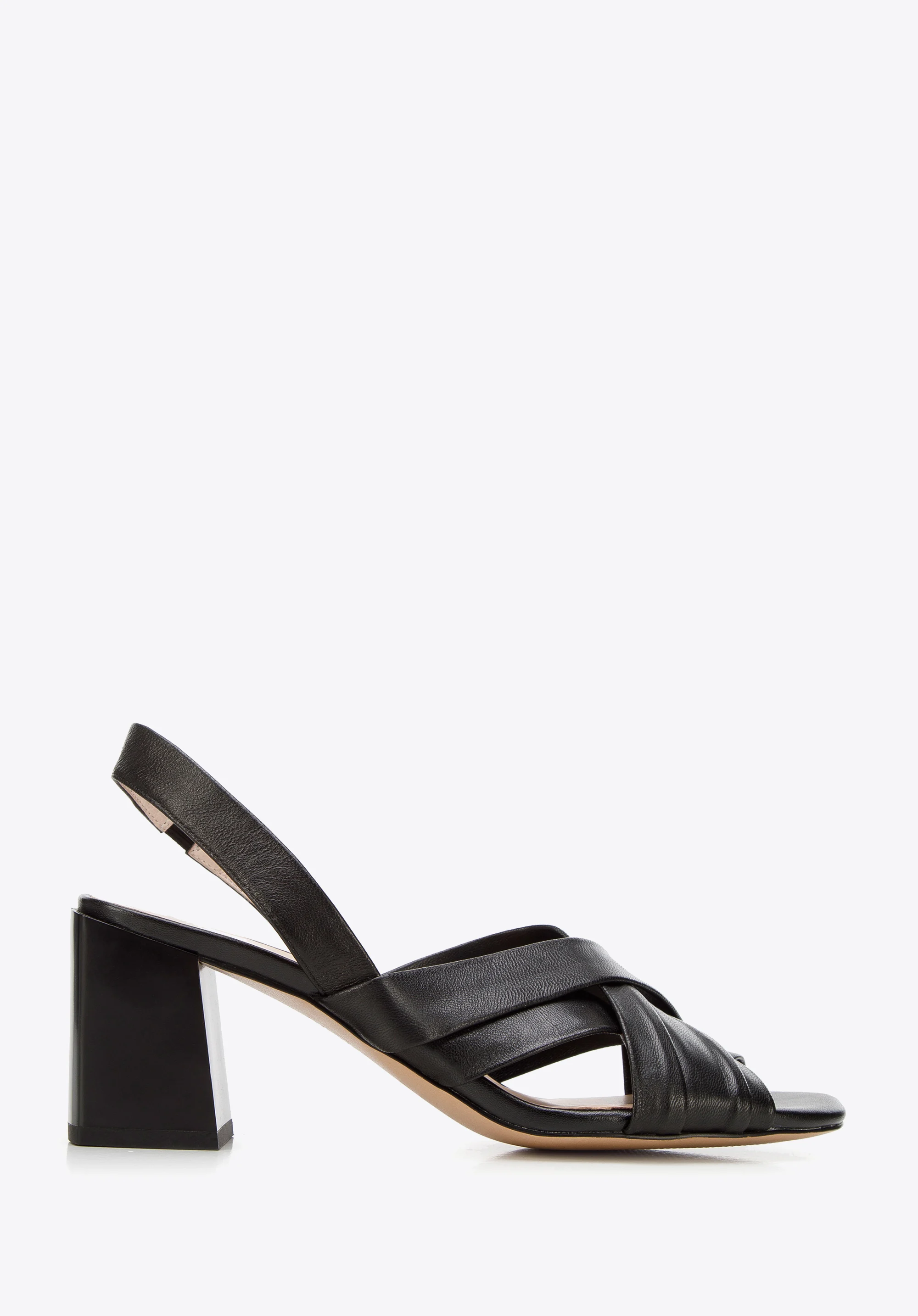 Damskie sandały skórzane ze skrzyżowanymi paskami