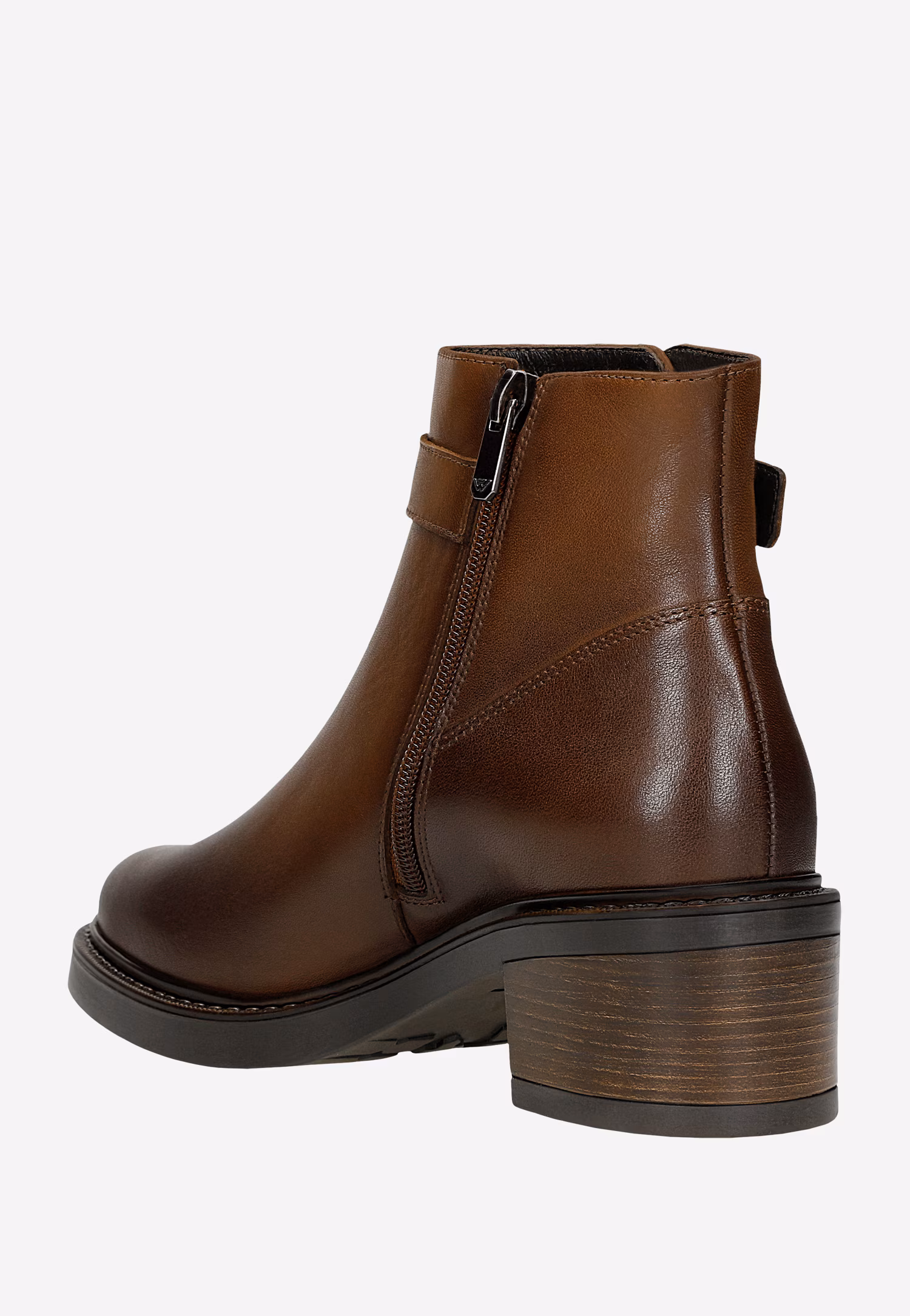 Eleganckie botki brązowe cieniowane