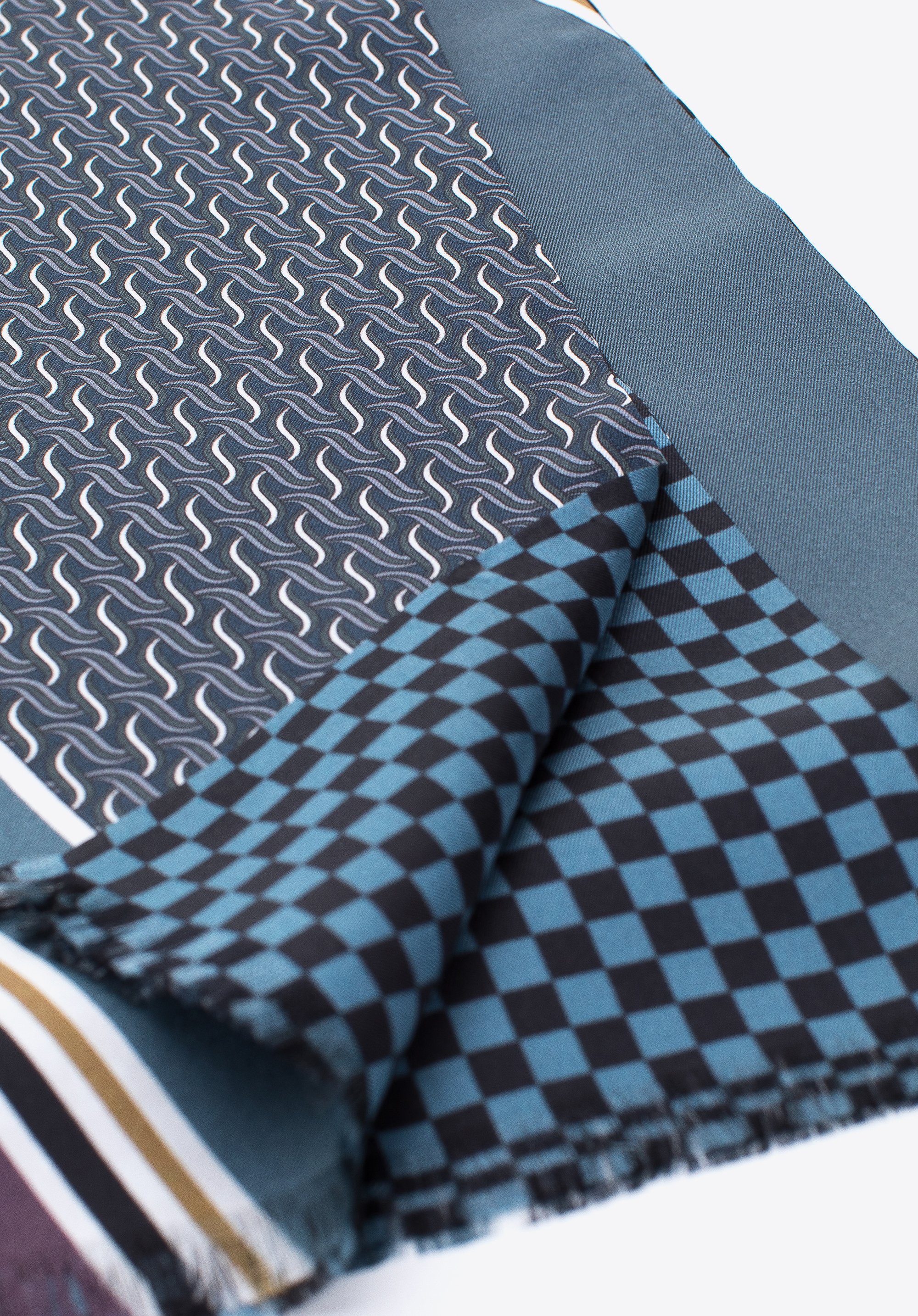 Męski szal z jedwabiu