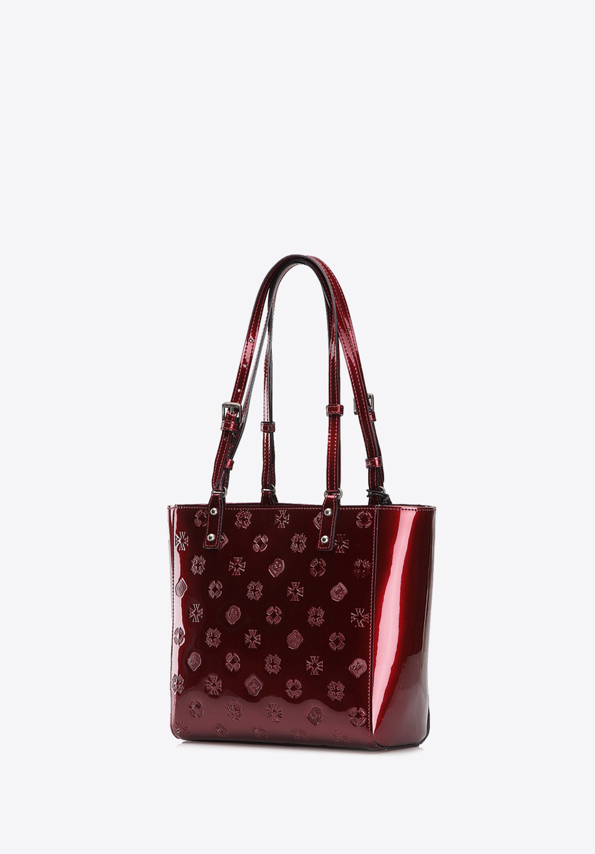 Kuferek skórzany lakierowany z monogramem