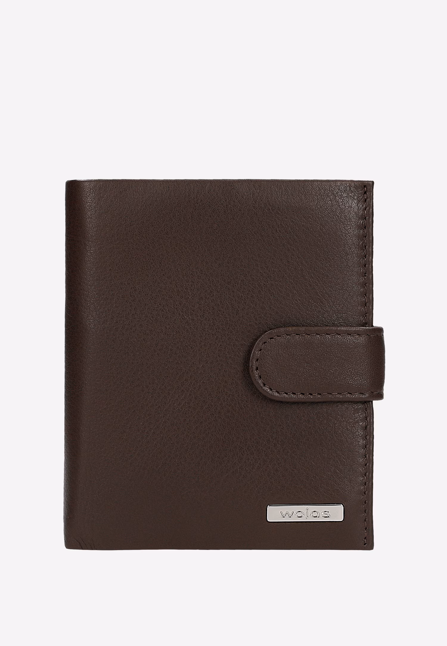 Duży skórzany portfel męski w kolorze czekoladowego brązu