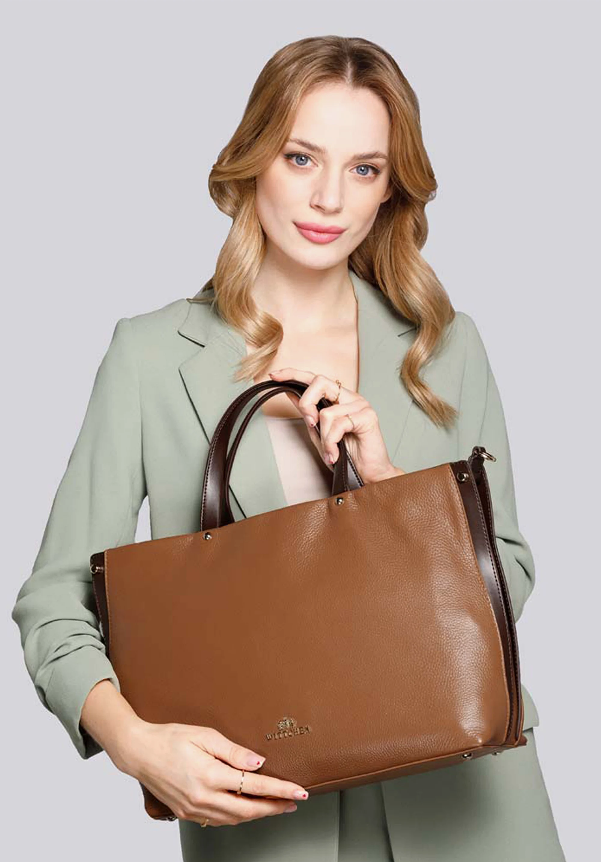 Torba skórzana z kieszenią na laptopa 11”/12”