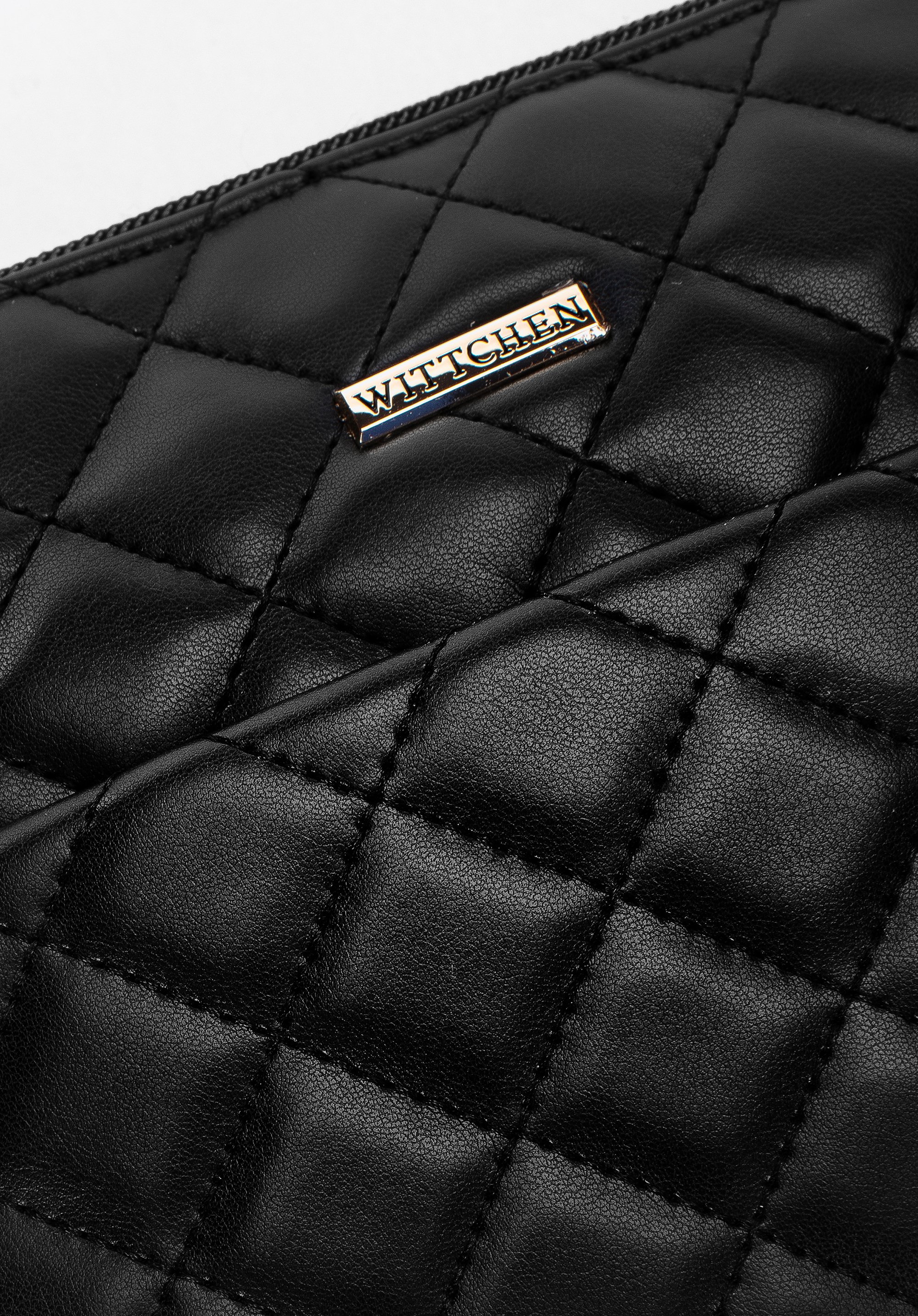 Damska listonoszka z geometrycznie pikowanej ekoskóry