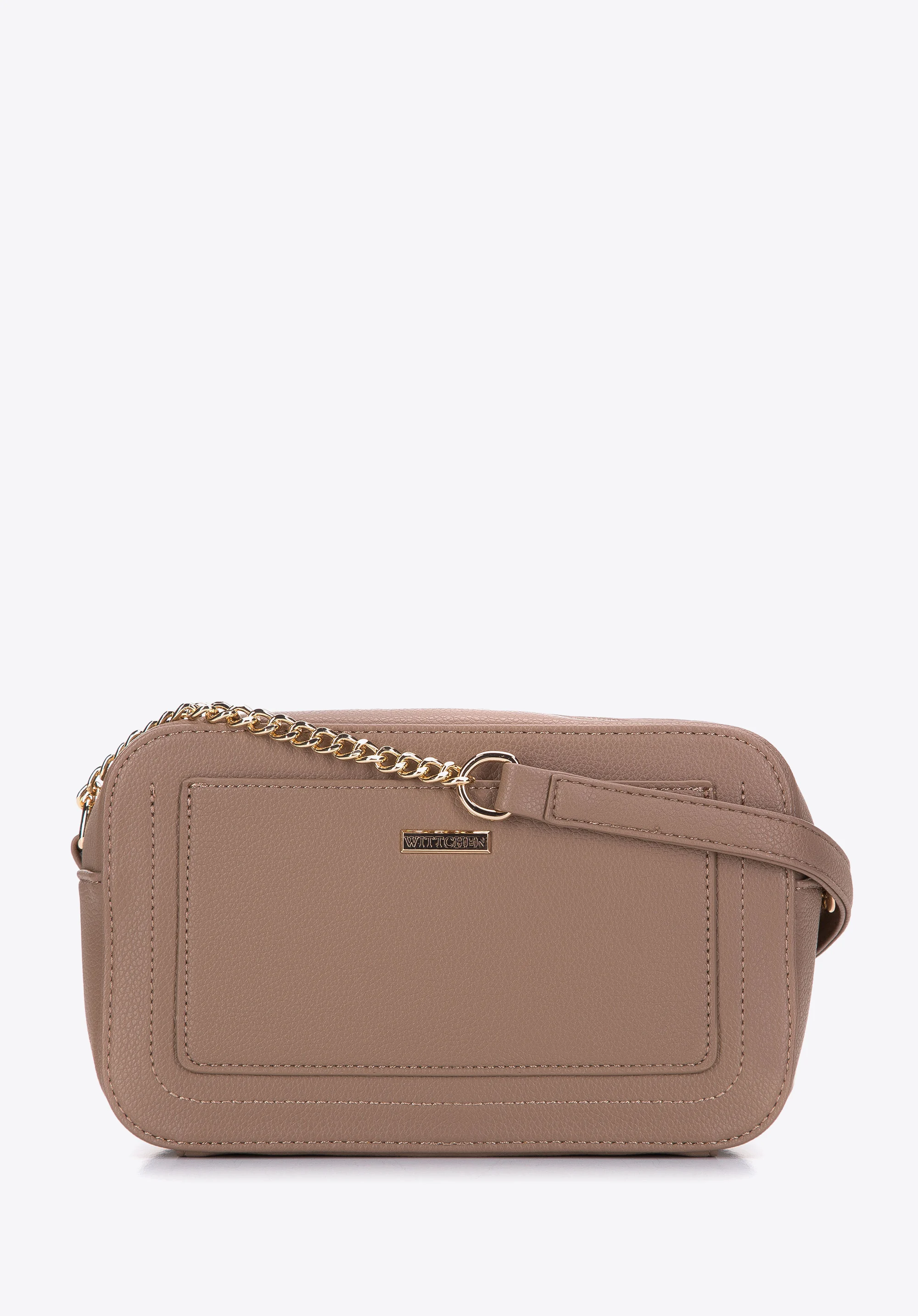 Damska listonoszka pudełkowa z obszytą kieszenią