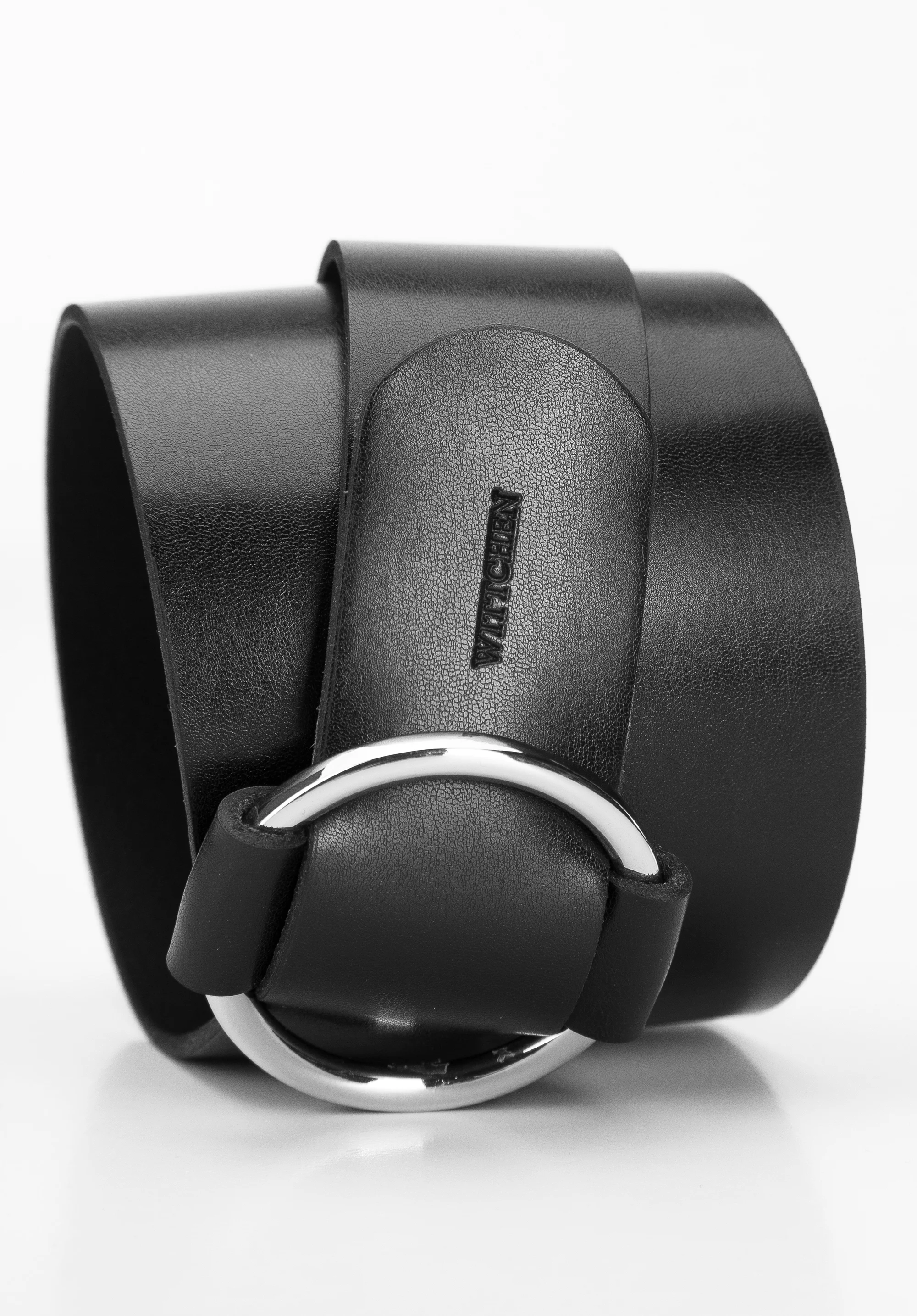 Damski pasek skórzany z kółkiem