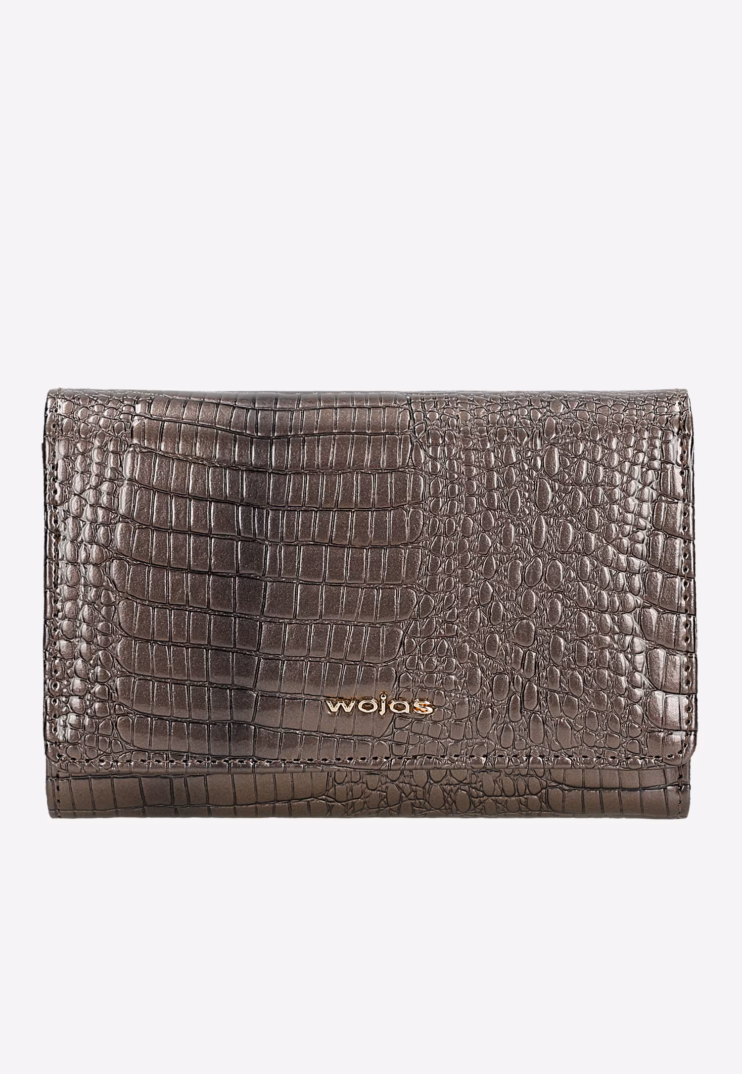 Beżowy portfel damski lakierowany