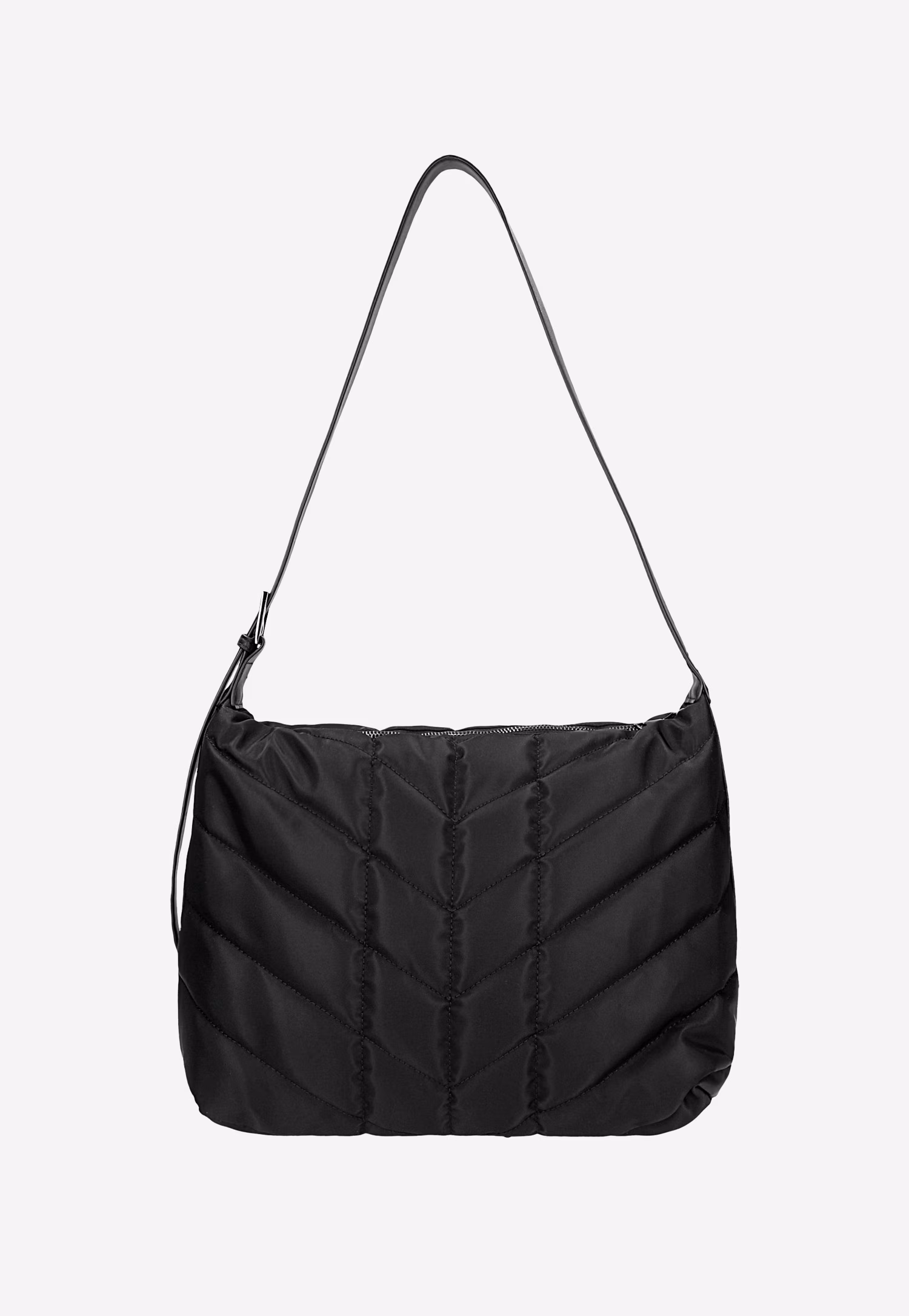 RELAKS czarna pikowana torebka z materiału