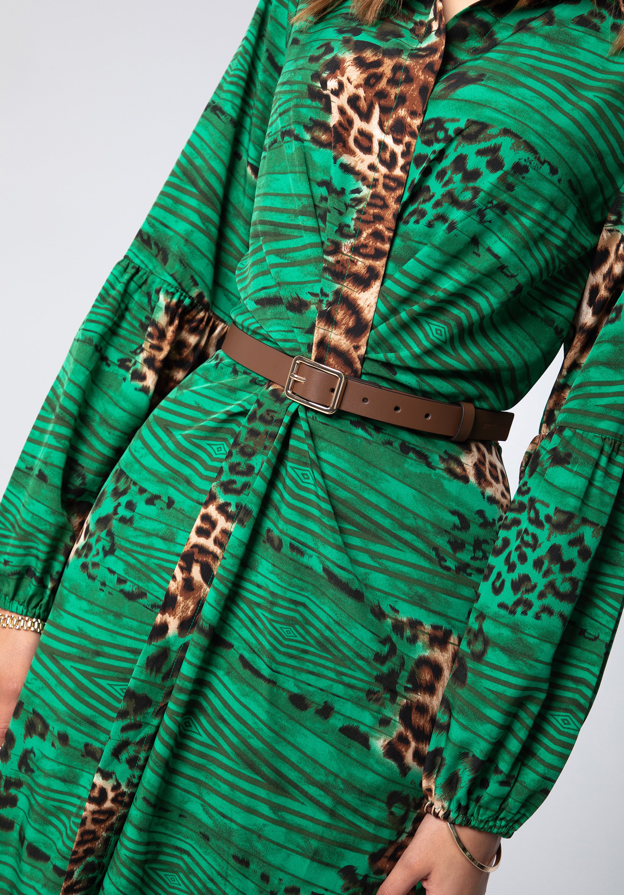 Damski pasek skórzany wąski