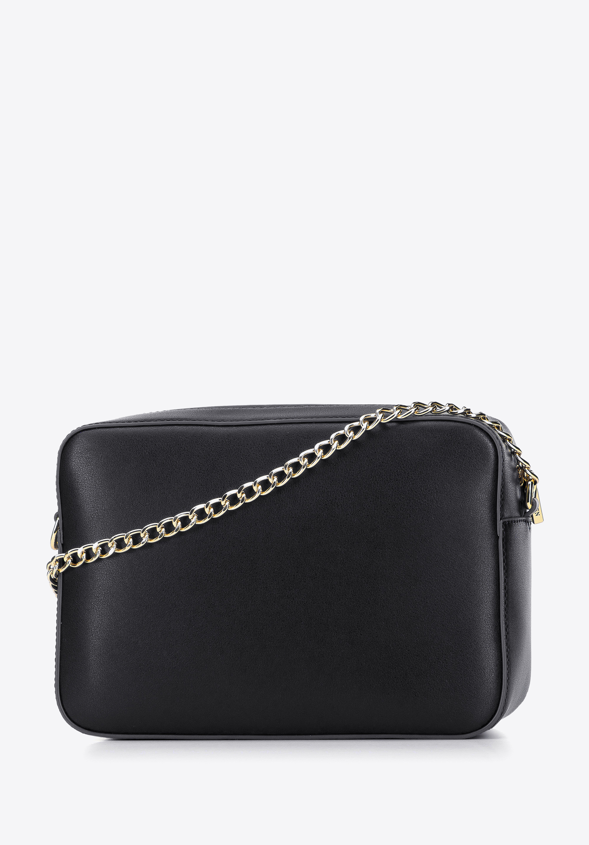 Damska listonoszka ze skóry z monogramem pudełkowa