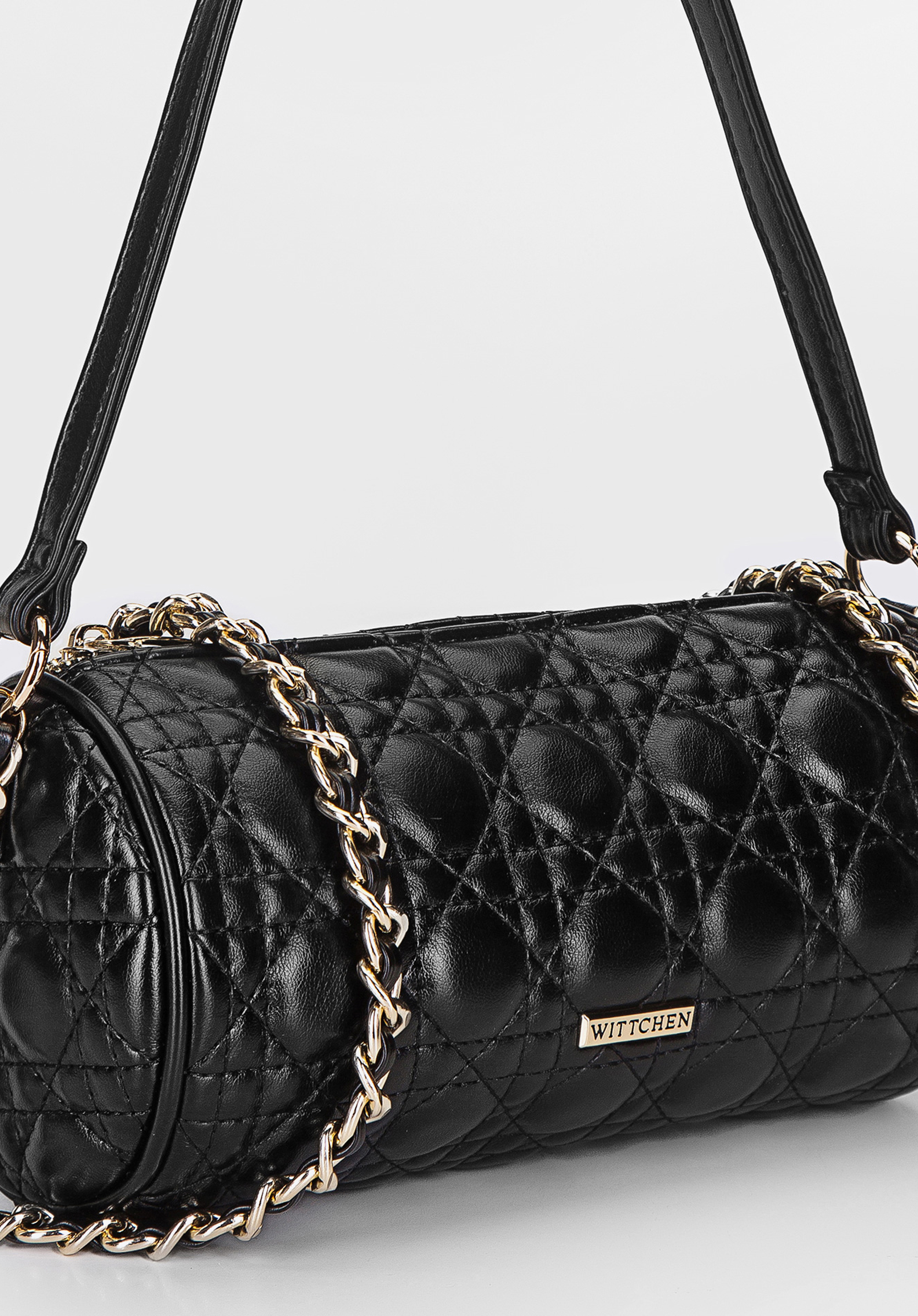 Torebka wieczorowa z geometrycznym pikowaniem