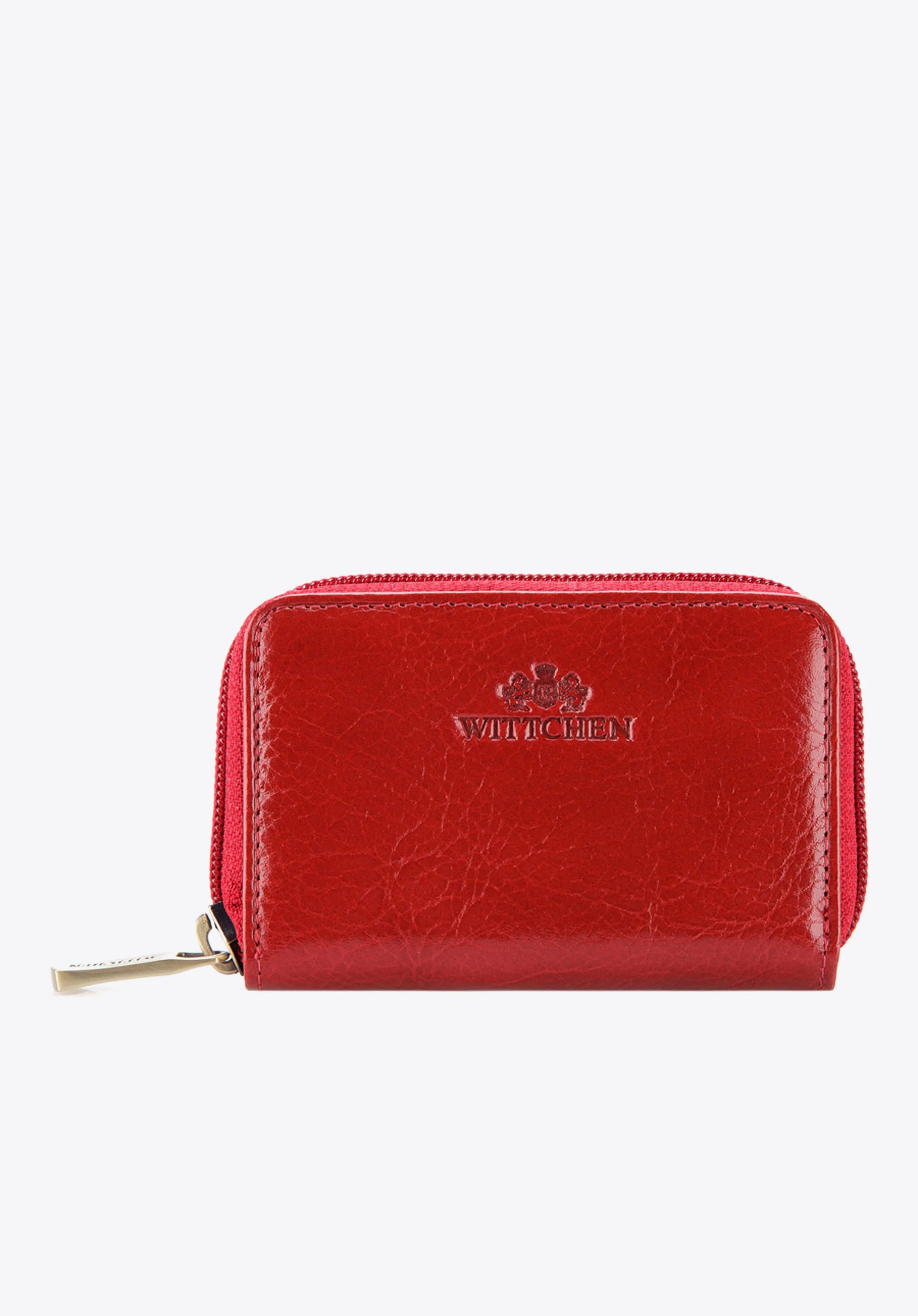 Etui na karty kredytowe skórzane na suwak